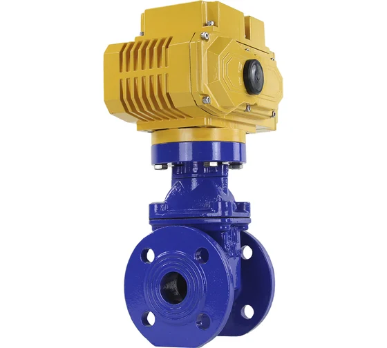 Задвижка клиновая DN.ru 30ч939р GGG50-EPDM-F4-BLUE Ду40, Ру16, электропривод MT-50 220В D040-00759