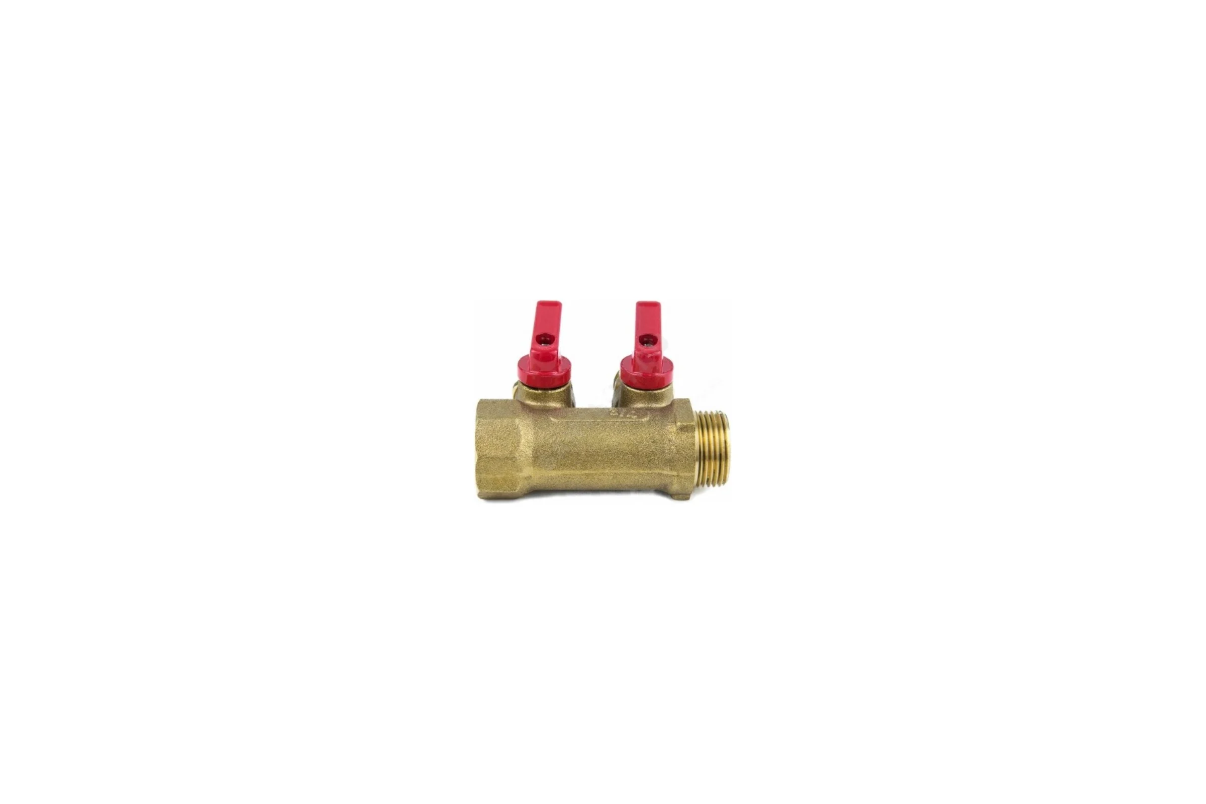 Коллектор Aquasfera латунь, шаровой кран, красный, 3/4", 4 выхода, 1/2", 35 мм 9026-03 027-8995