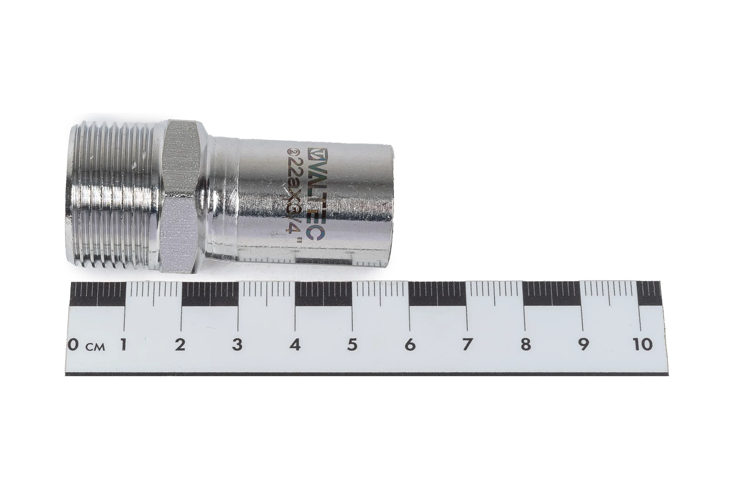 Резьбовая вставка из нержавеющей стали VALTEC с наружной резьбой, 22х3/4 VTi.906.I.002205