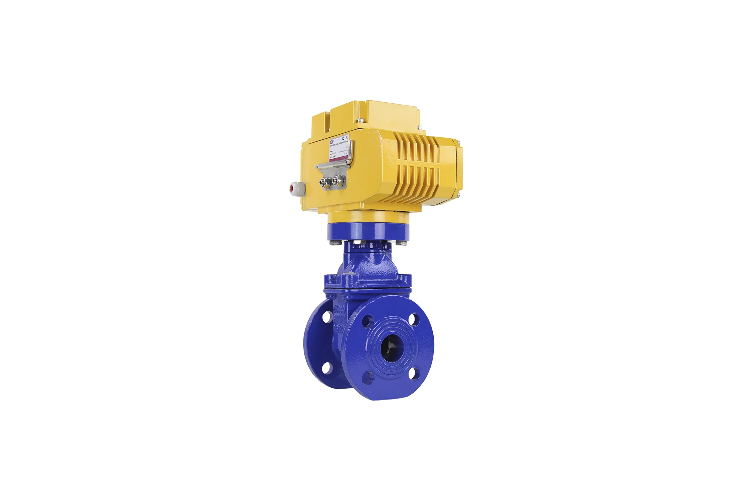 Задвижка клиновая DN.ru 30ч939р GGG50-EPDM-F4-BLUE Ду125 Ру16 электропривод MT-200 220В D040-00783