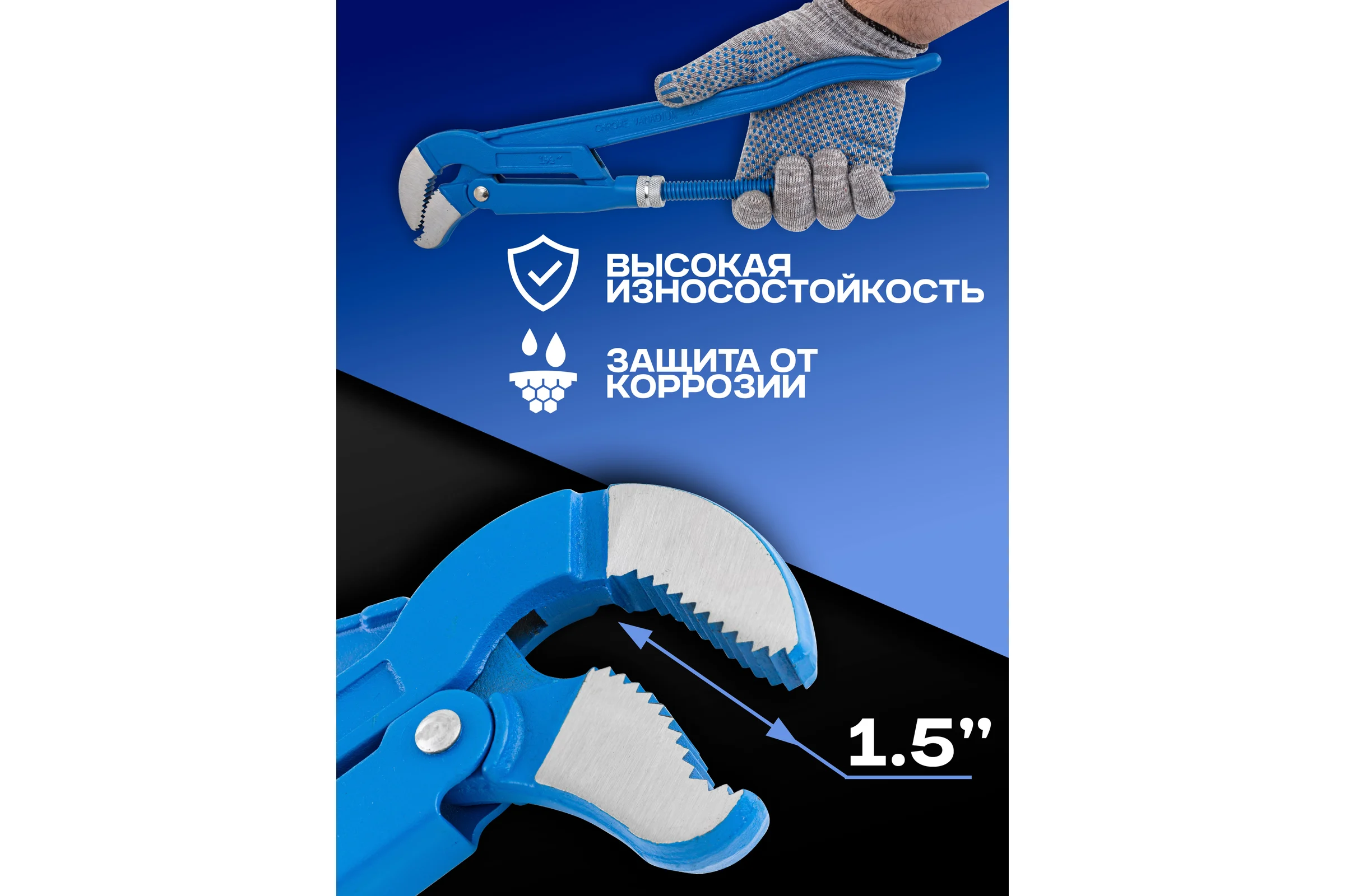 Газовый ключ Forsage 1.5" 45° F-684C17(16569)