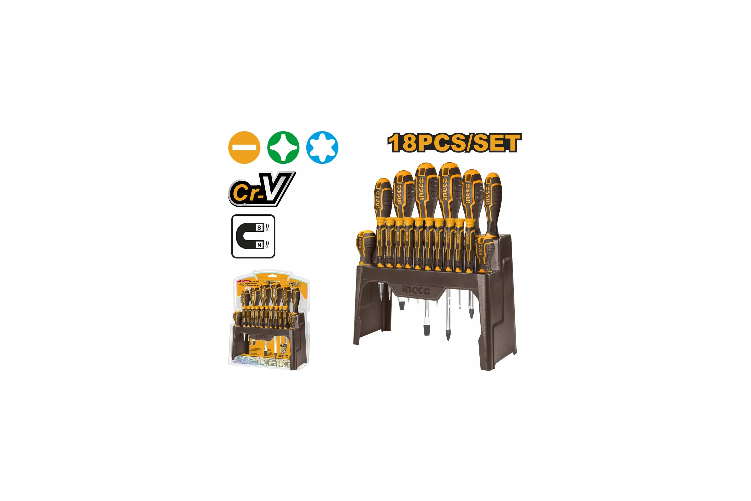 Набор отверток INGCO 18 шт HKSD1828