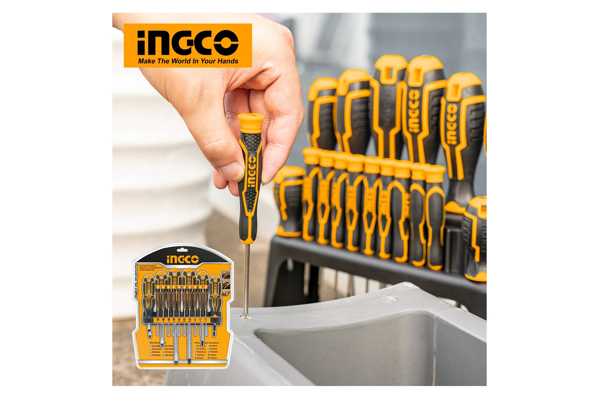 Набор отверток INGCO 18 шт HKSD1828