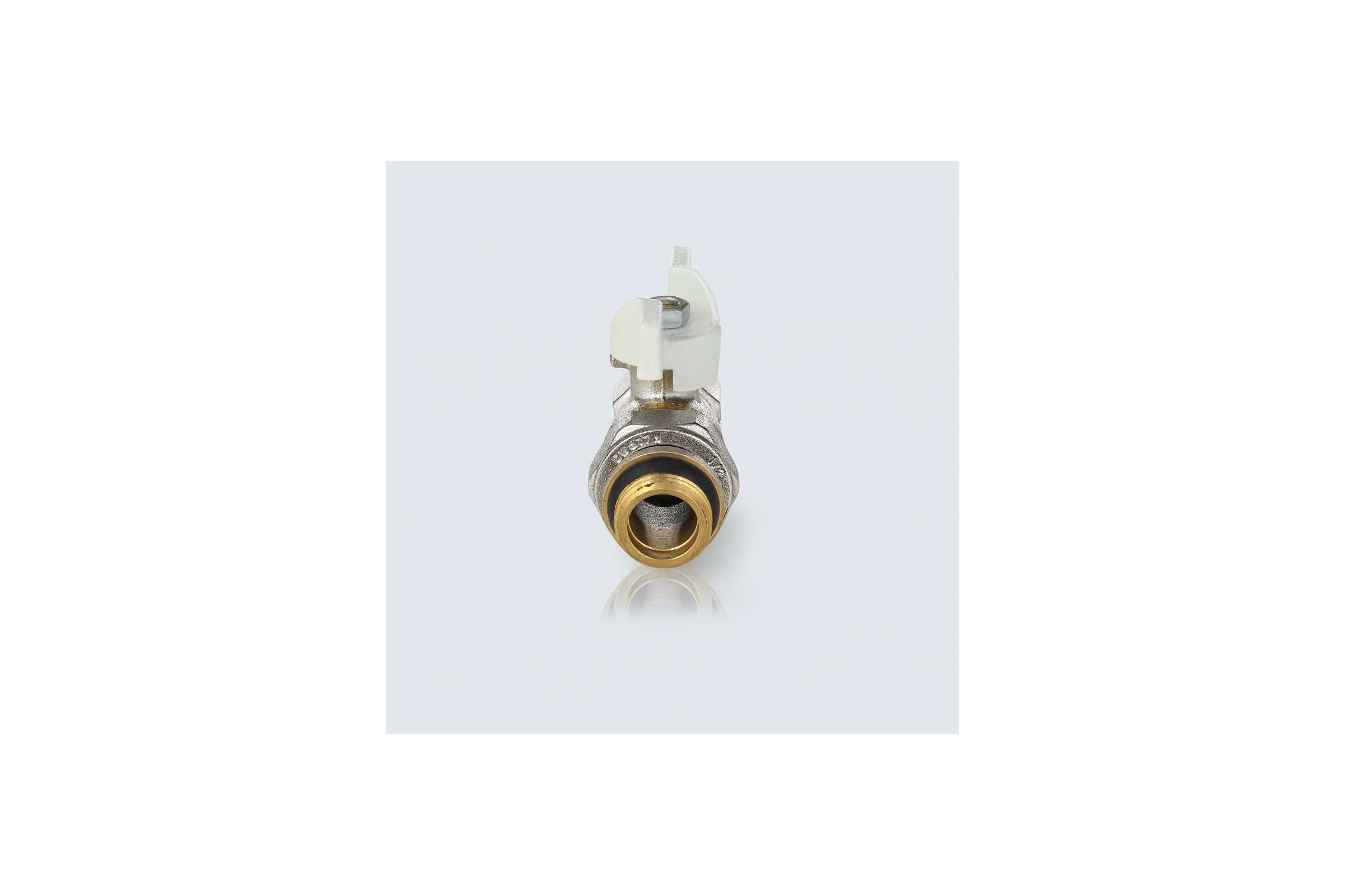 Кран шаровой латунный Aquasfera 1127 Standard никелированный, Ду15, Ру40, муфта/американка, полнопроходной, бабочка 1127-01 107-8064