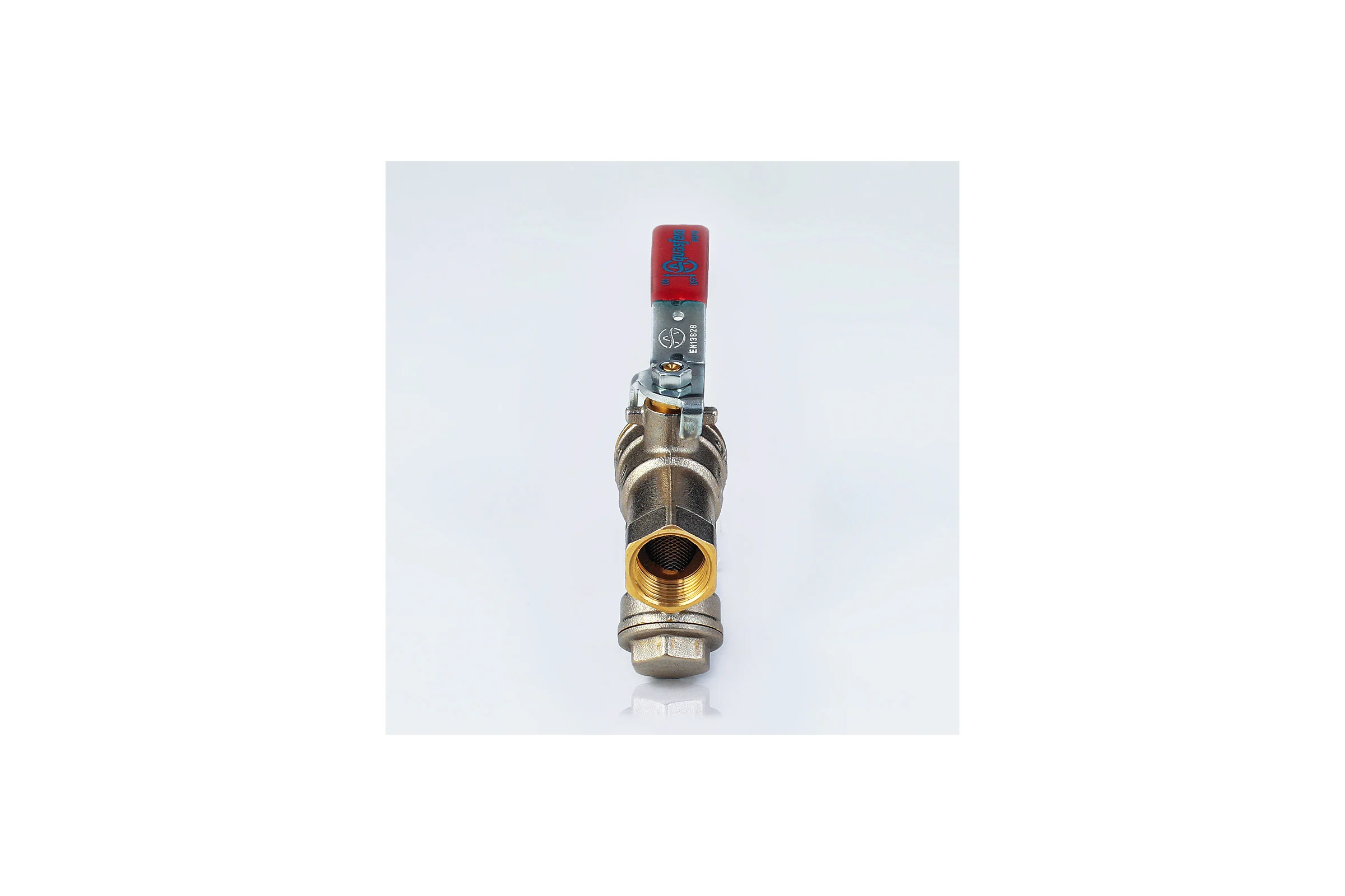Кран-фильтр шаровой латунный Aquasfera 1014 Euro Ду20, Ру40, муфта/муфта, полнопроходной, рычаг 1014-02 109-0441