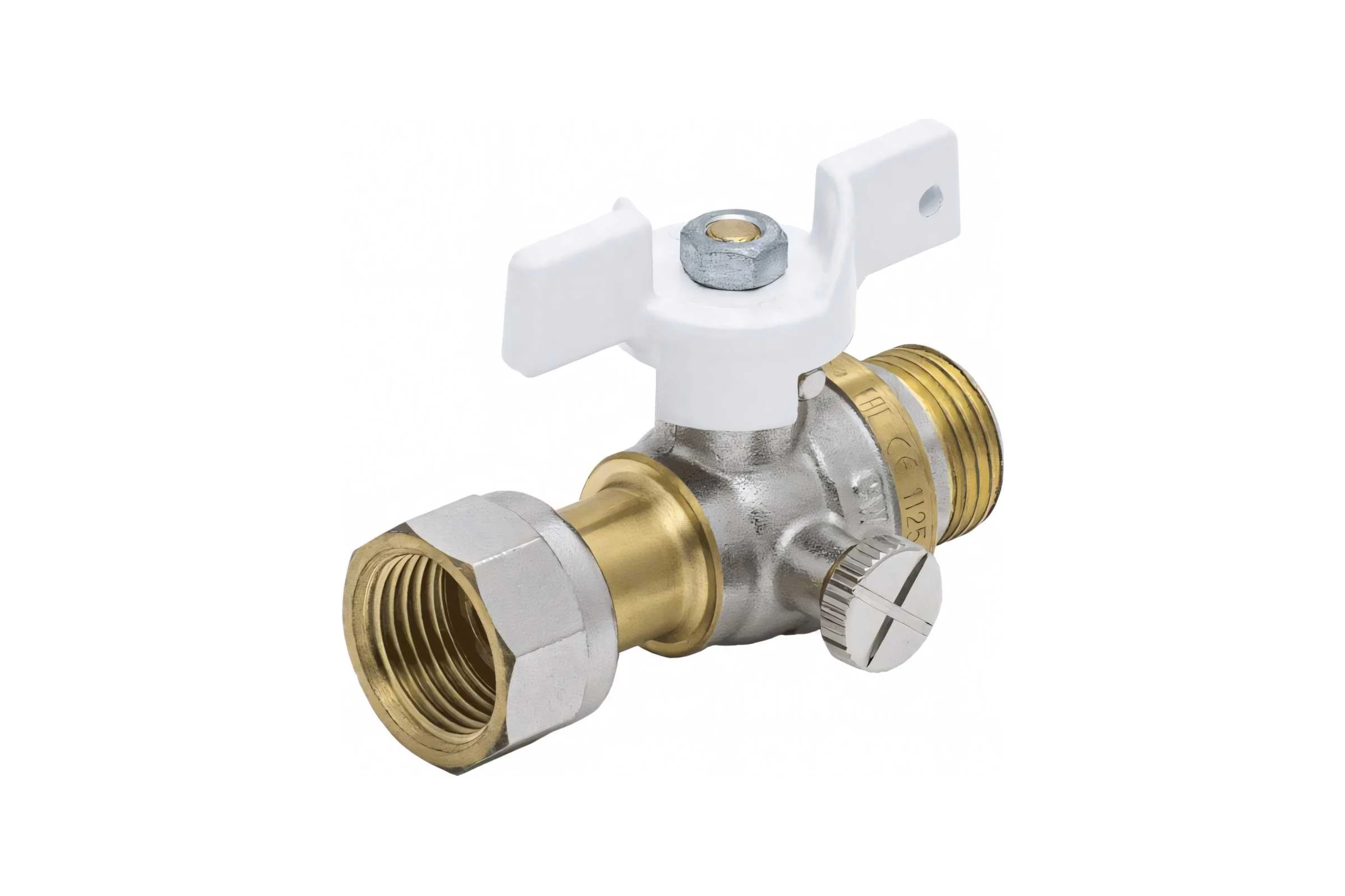Кран для манометра Aquasfera латунь, 1125 Standard G1/2"-М20x1,5 Ру40 р/нак/г 1125-03 012-0308