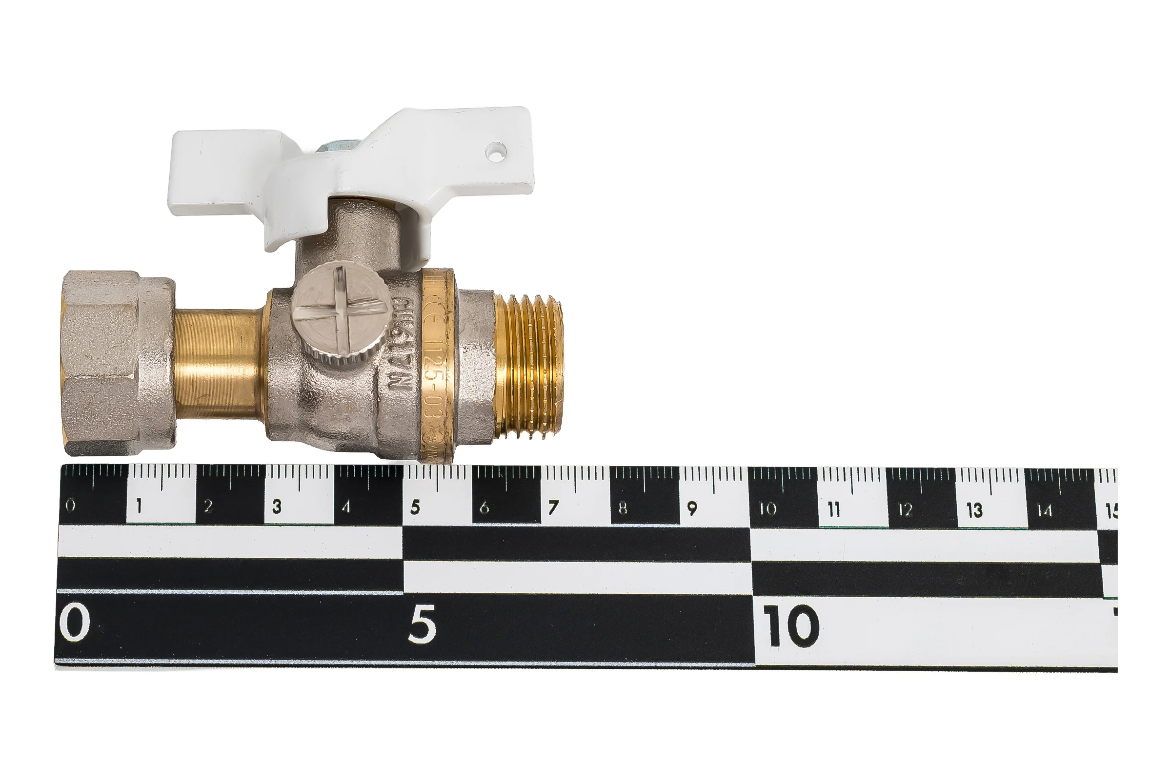 Кран для манометра Aquasfera латунь, 1125 Standard G1/2"-М20x1,5 Ру40 р/нак/г 1125-03 012-0308