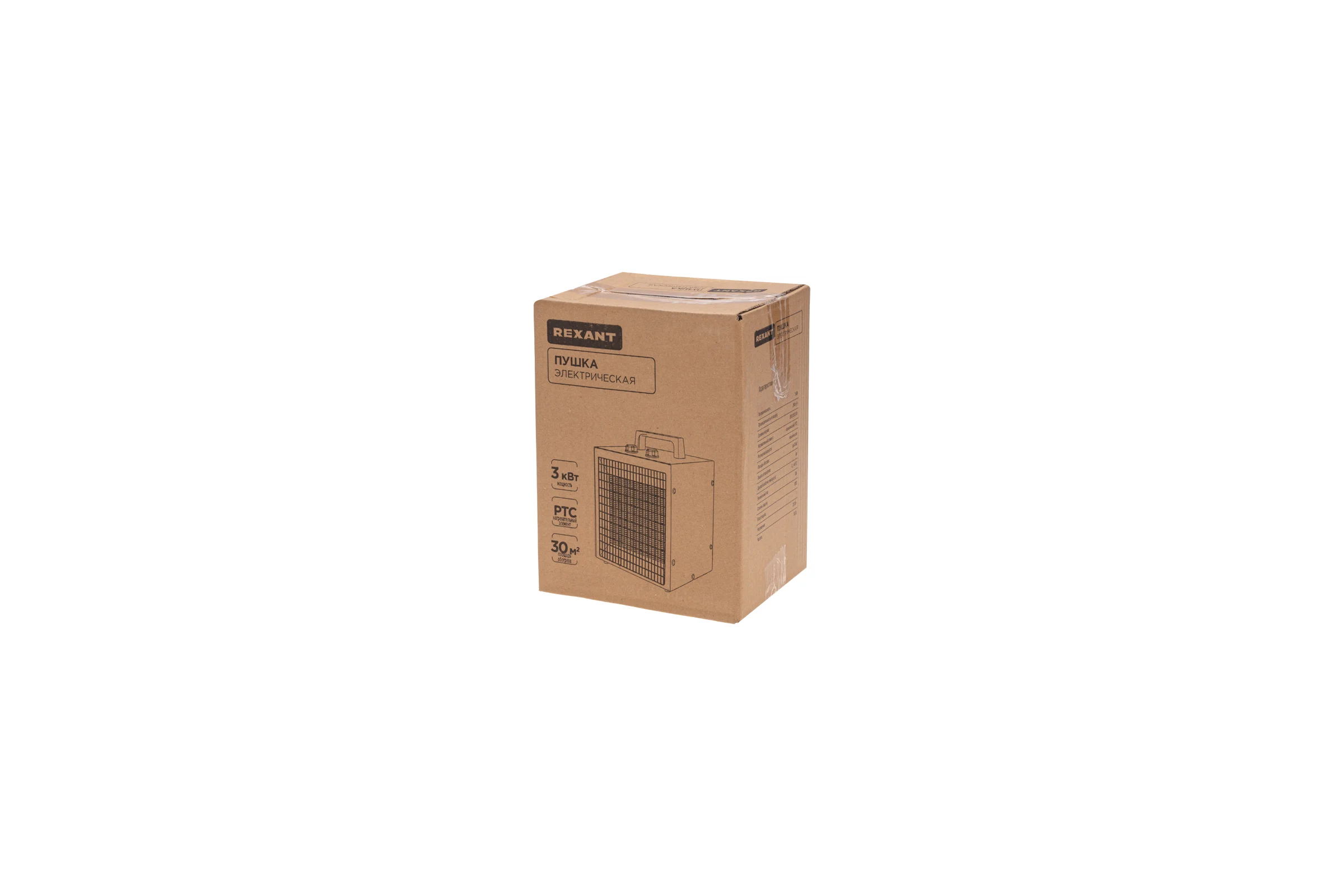 Пушка тепловая электрическая REXANT квадратная, PTC, 3 кВт 60-0042