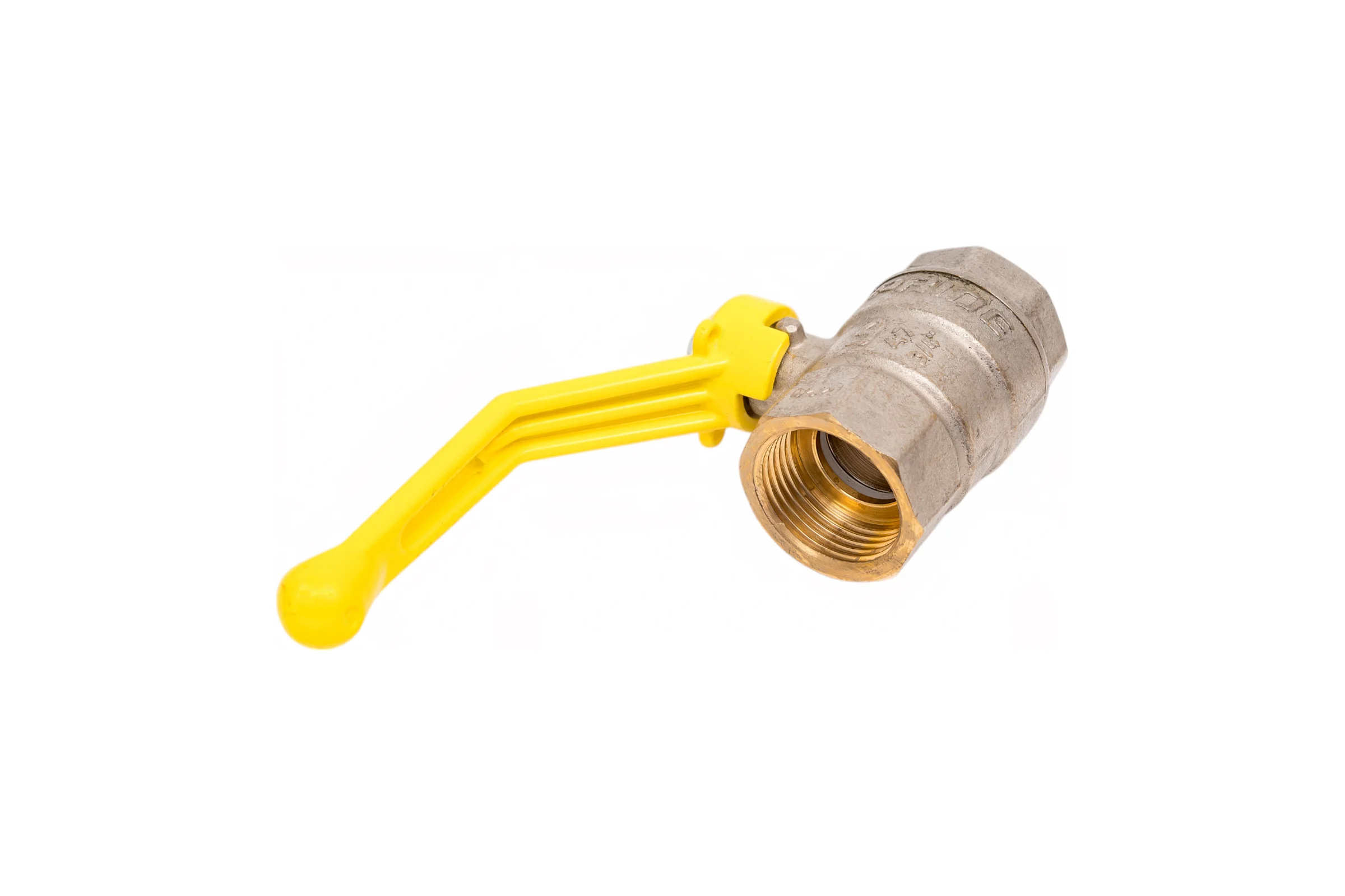 Кран шаровой латунный LD Pride 47.20.В-В.Р GAS Ду 20 Ру 40 рычаг с биркой LD 47.361.20