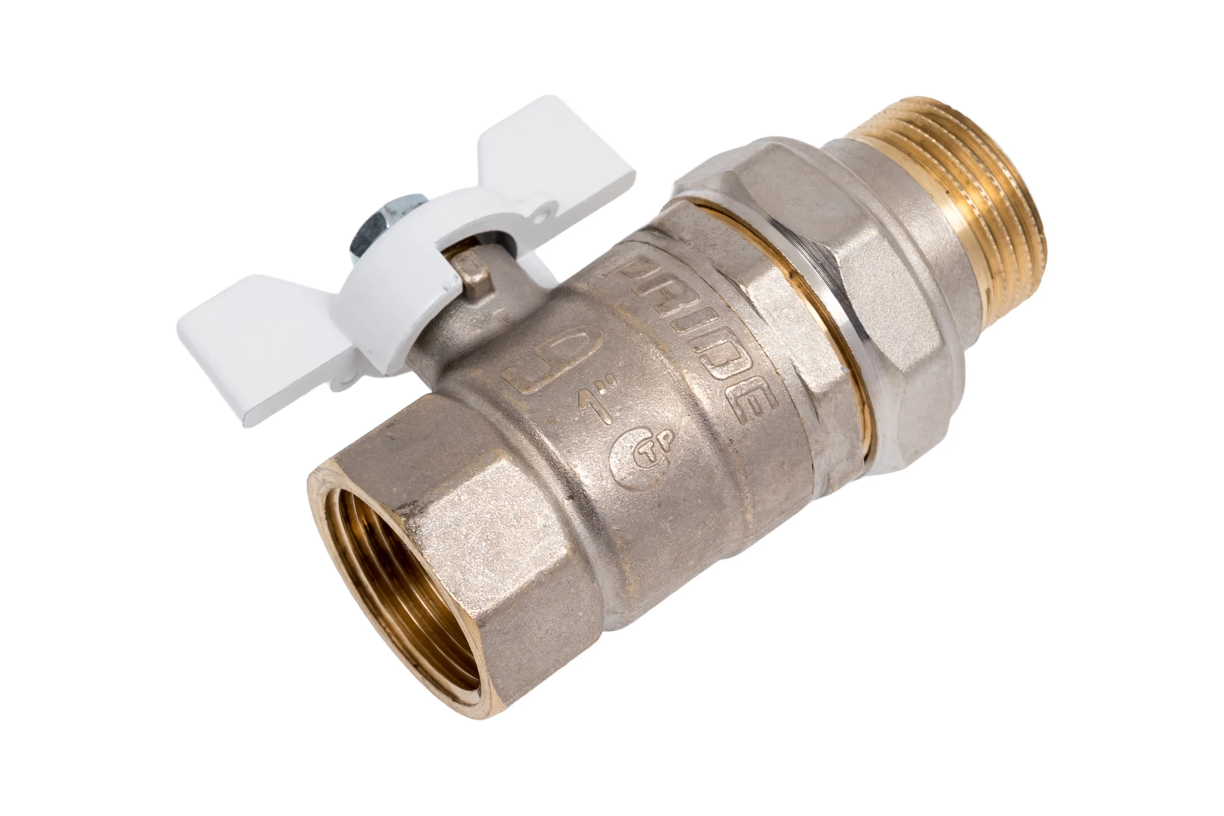 Шаровой кран LD Pride 47.25.В-ГШ.Б (white) LD 47.316.25 W