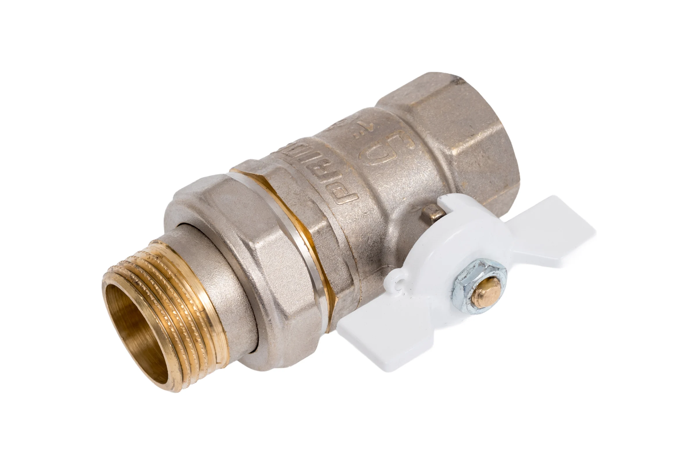 Шаровой кран LD Pride 47.25.В-ГШ.Б (white) LD 47.316.25 W