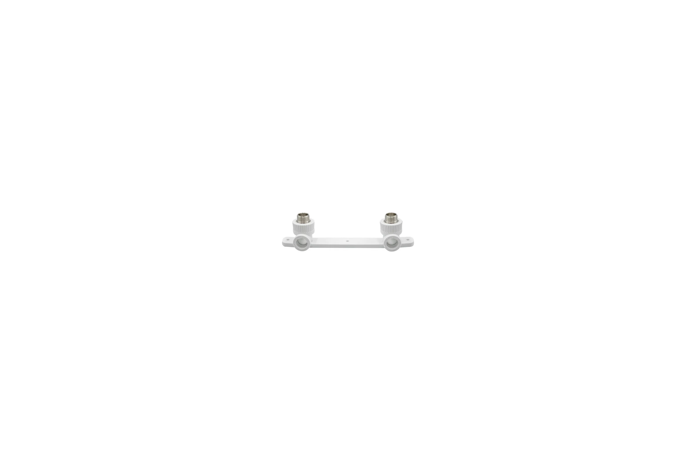 Комбинированный уголок VRT 20х1/2 нар., с креплением, двойной, белый EVER plast 538273