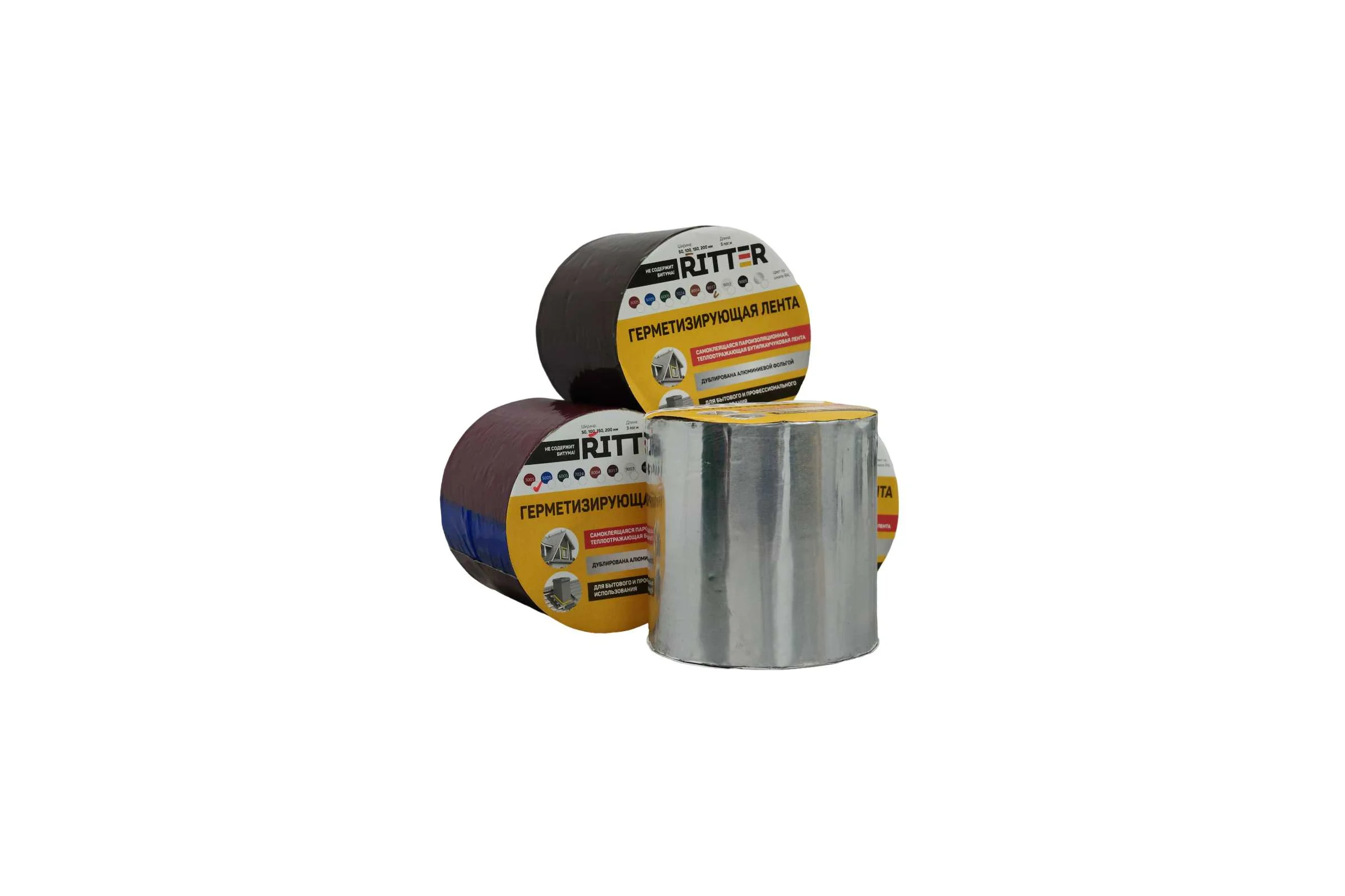 Герметизирующая лента RITTER 100 мм, 3 м, серебро 100-3-S