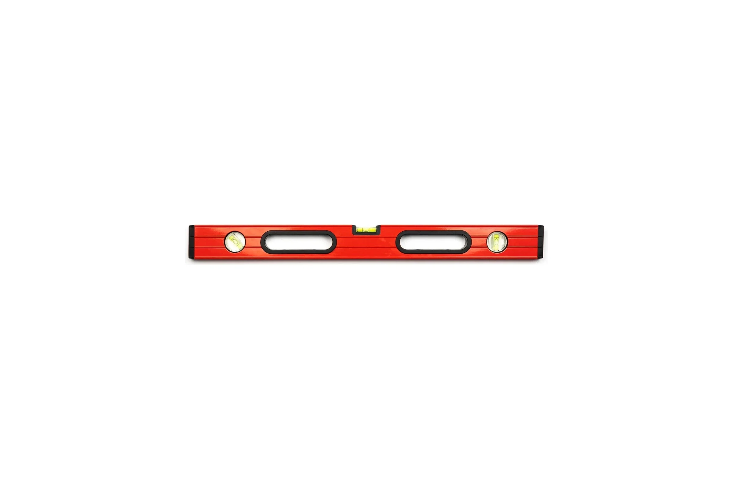 Уровень окрашенный ALUKOMTOOLS с ручками и 3 акриловыми индикаторами, 120 см 2214992120R