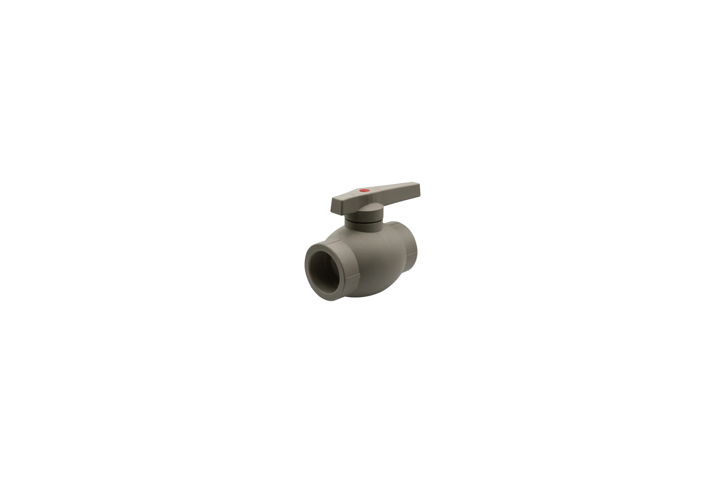 Шаровой кран VRT 50, ручка, PP-R EVER plast, серый 538456