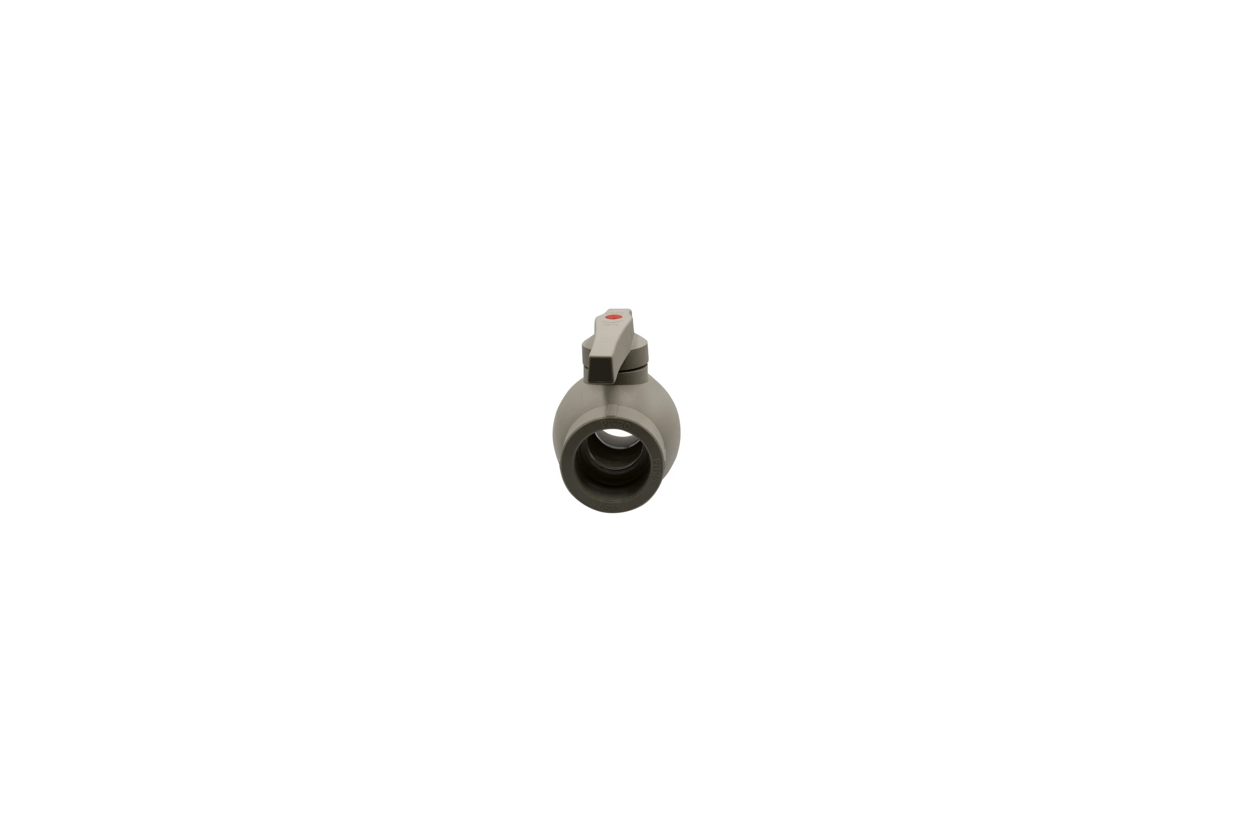 Шаровой кран VRT 50, ручка, PP-R EVER plast, серый 538456