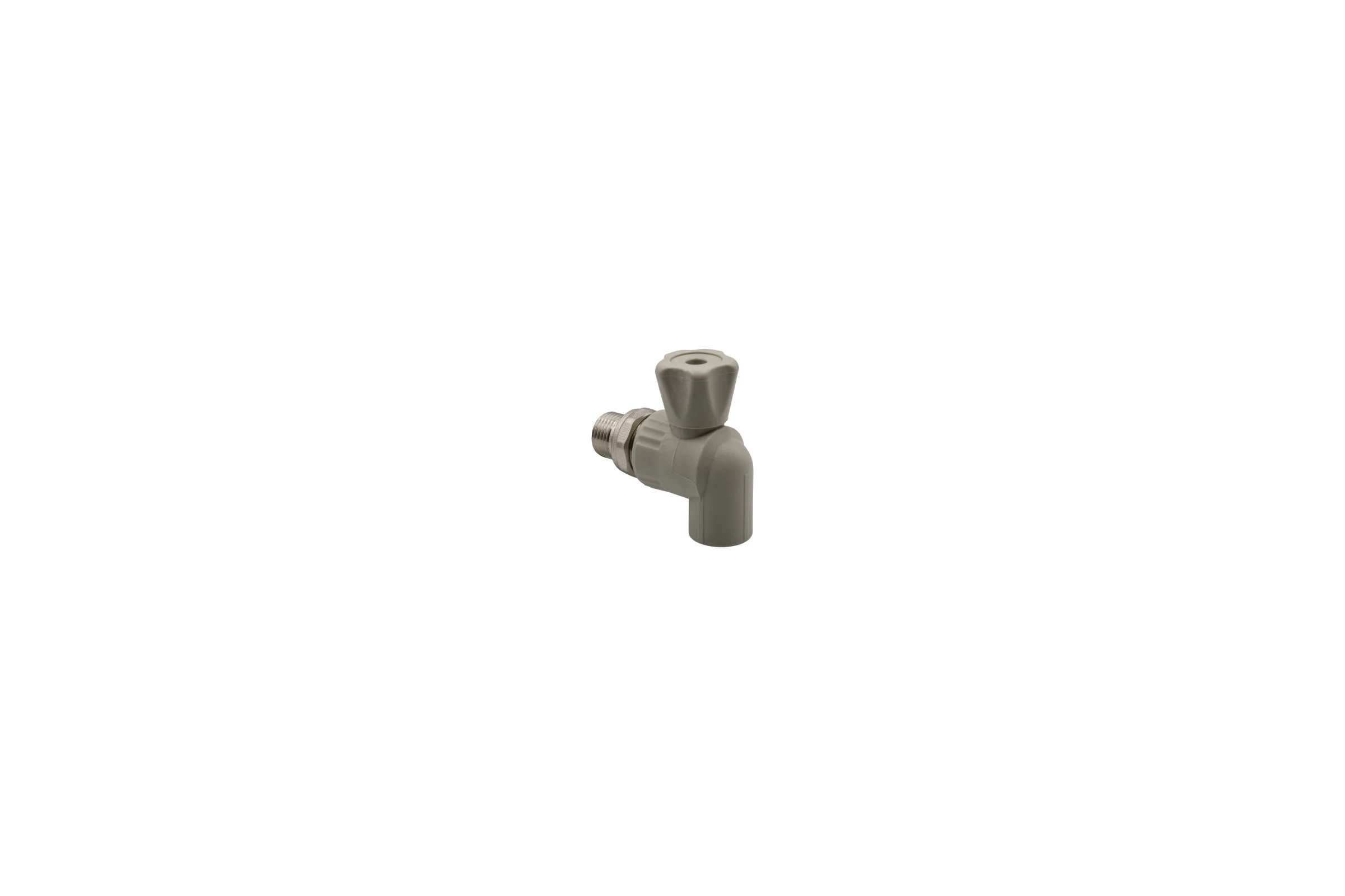 Шаровой кран VRT американка, 20-1/2", угловой, EVER plast, серый 538453