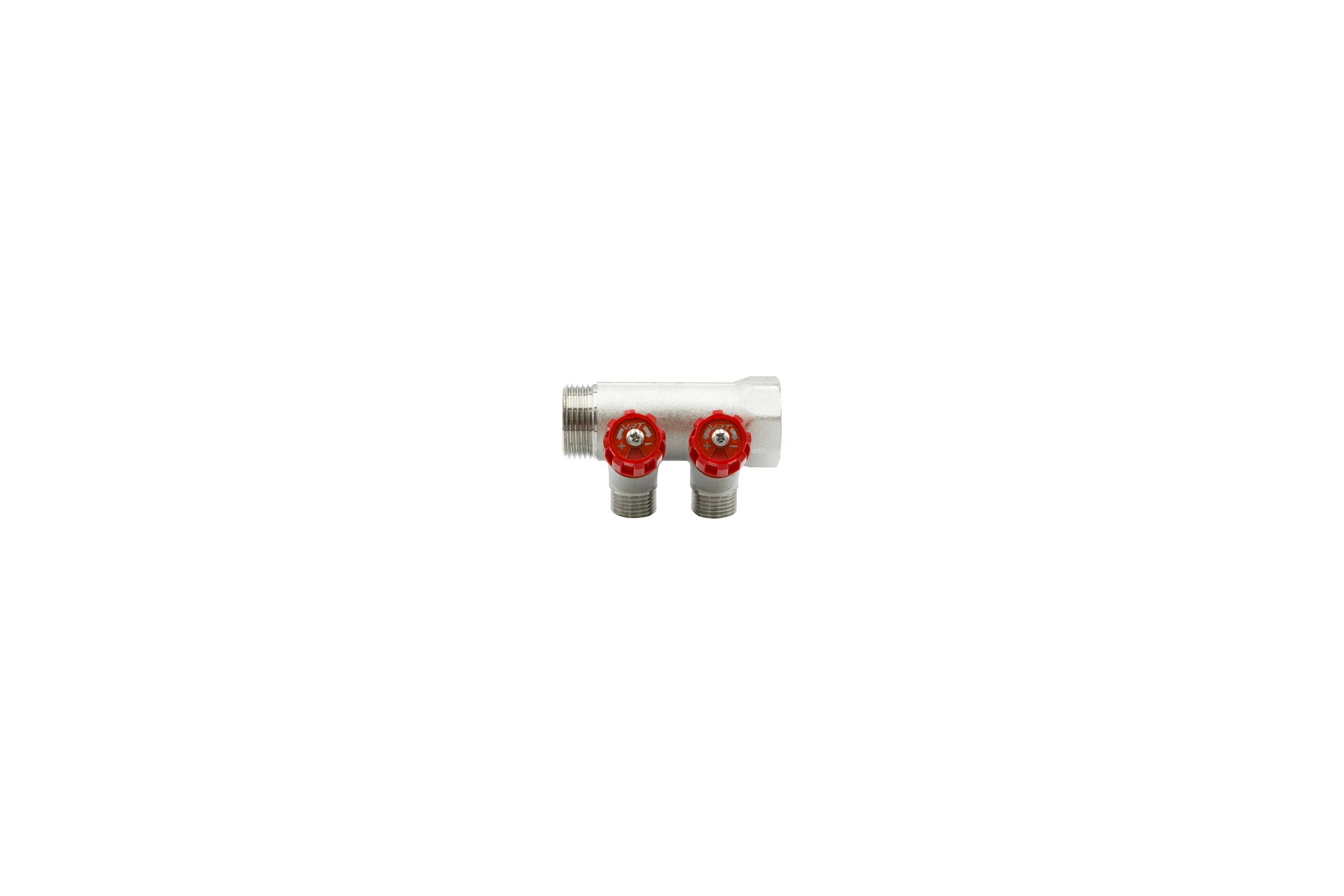 Коллектор VRT 1"x1/2", с регулировочными вентилями, 2 выхода 524073