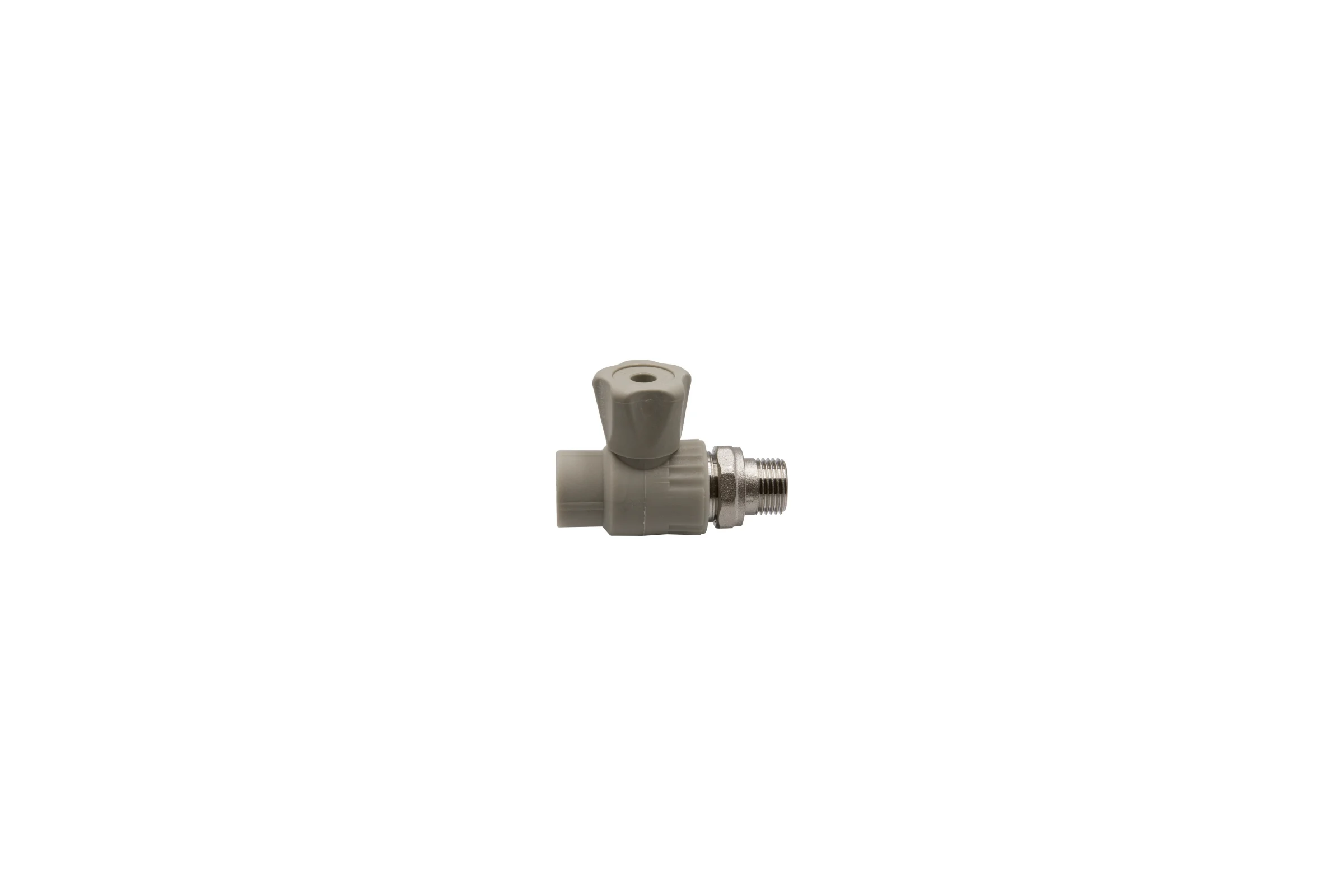 Шаровой кран VRT американка, 20-1/2", прямой, EVER plast, серый 538451