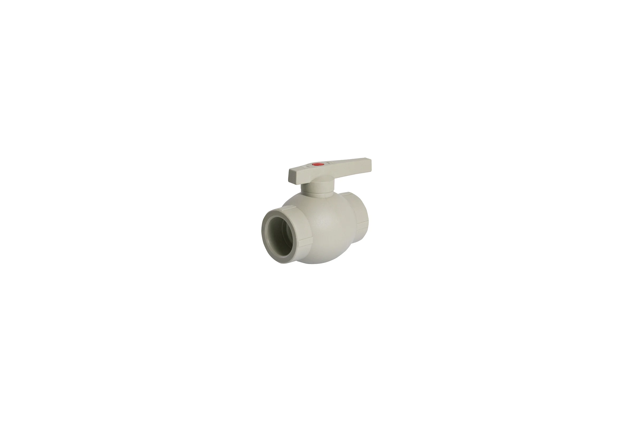 Шаровой кран VRT 40, ручка, PP-R EVER plast, серый 538460