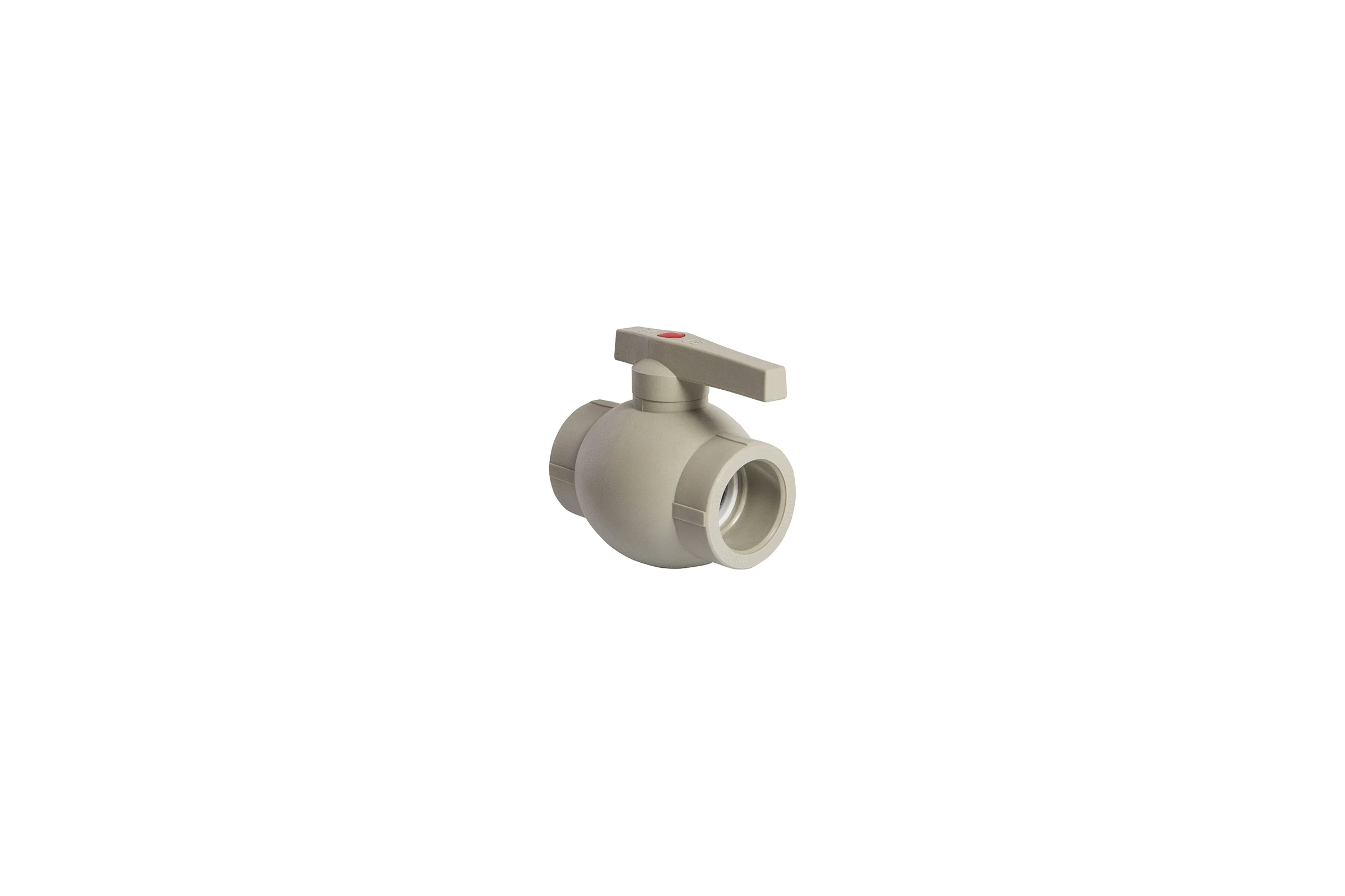 Шаровой кран VRT 40, ручка, PP-R EVER plast, серый 538460
