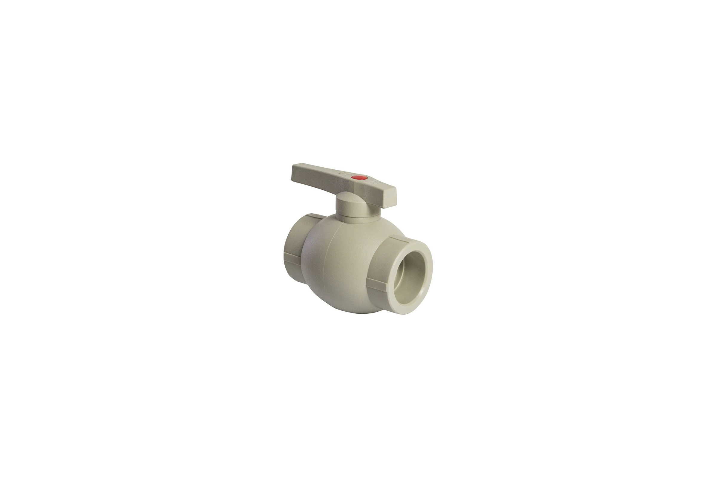 Шаровой кран VRT 40, ручка, PP-R EVER plast, серый 538460