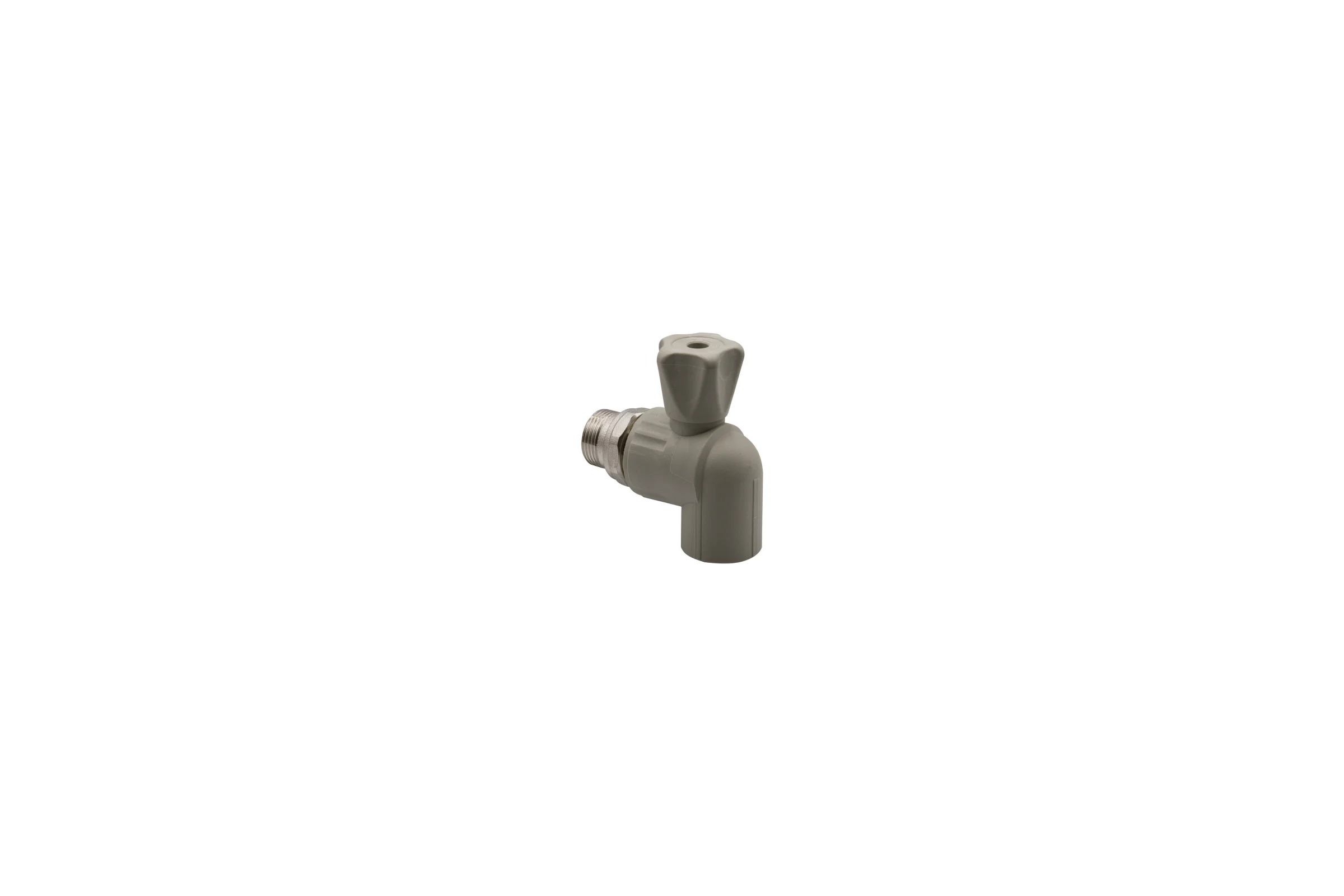 Шаровой кран VRT американка, 25-3/4", угловой, EVER plast, серый 538454