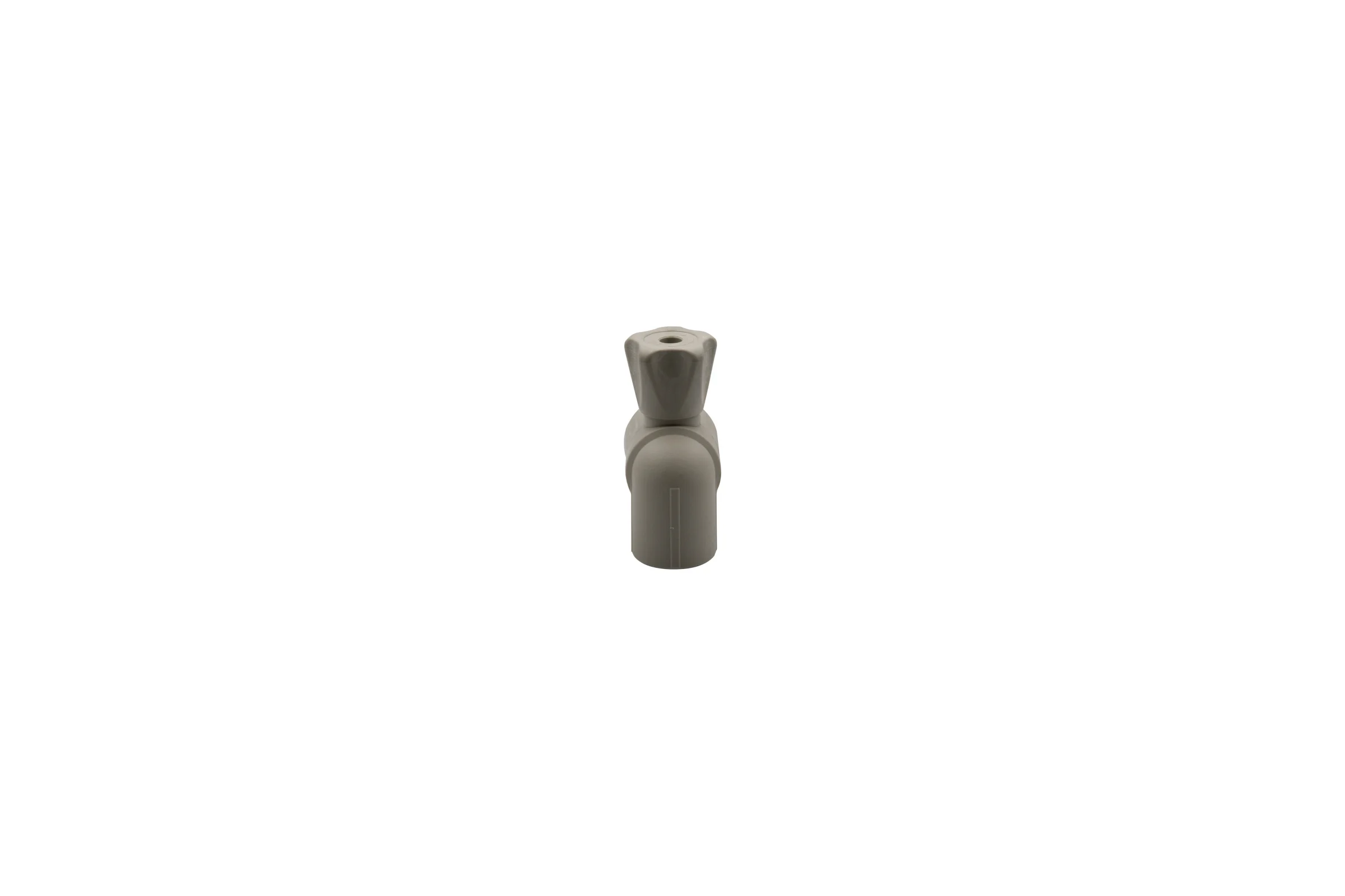 Шаровой кран VRT американка, 25-3/4", угловой, EVER plast, серый 538454