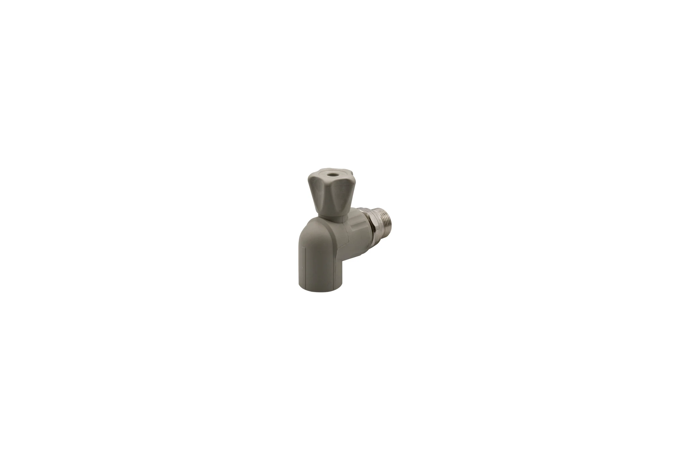 Шаровой кран VRT американка, 25-3/4", угловой, EVER plast, серый 538454