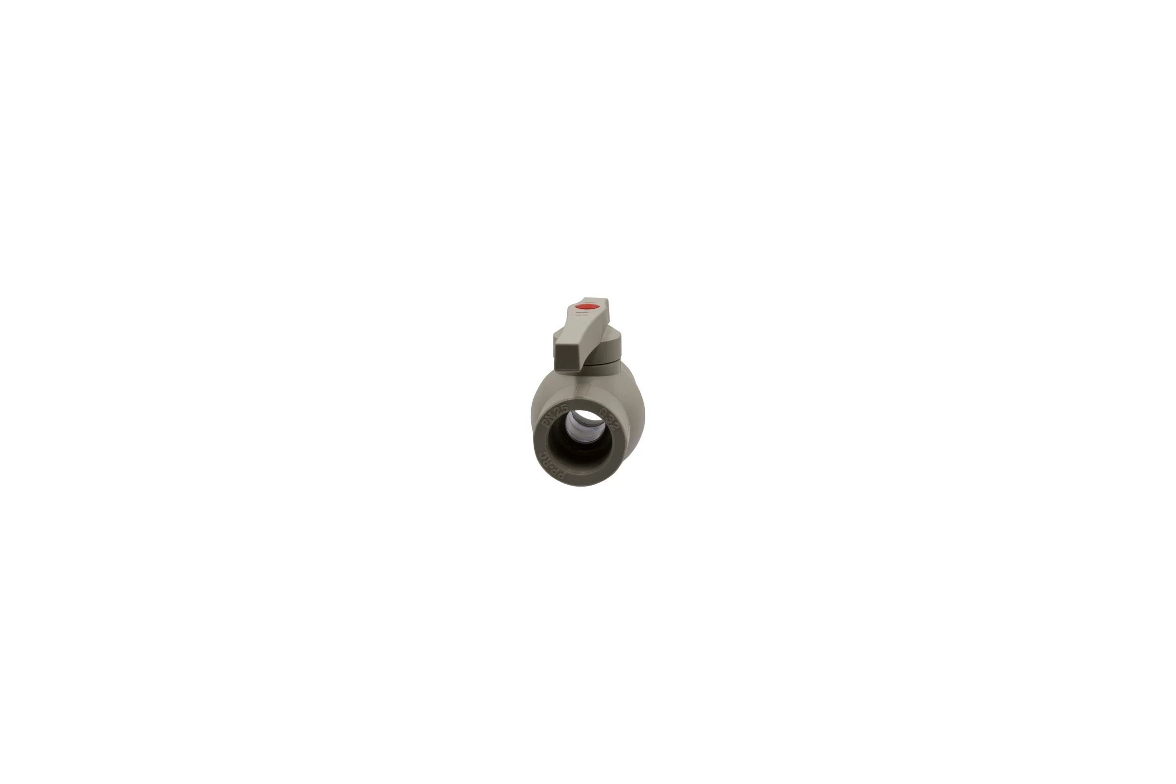 Шаровой кран VRT 32, ручка, PP-R EVER plast, серый 538459