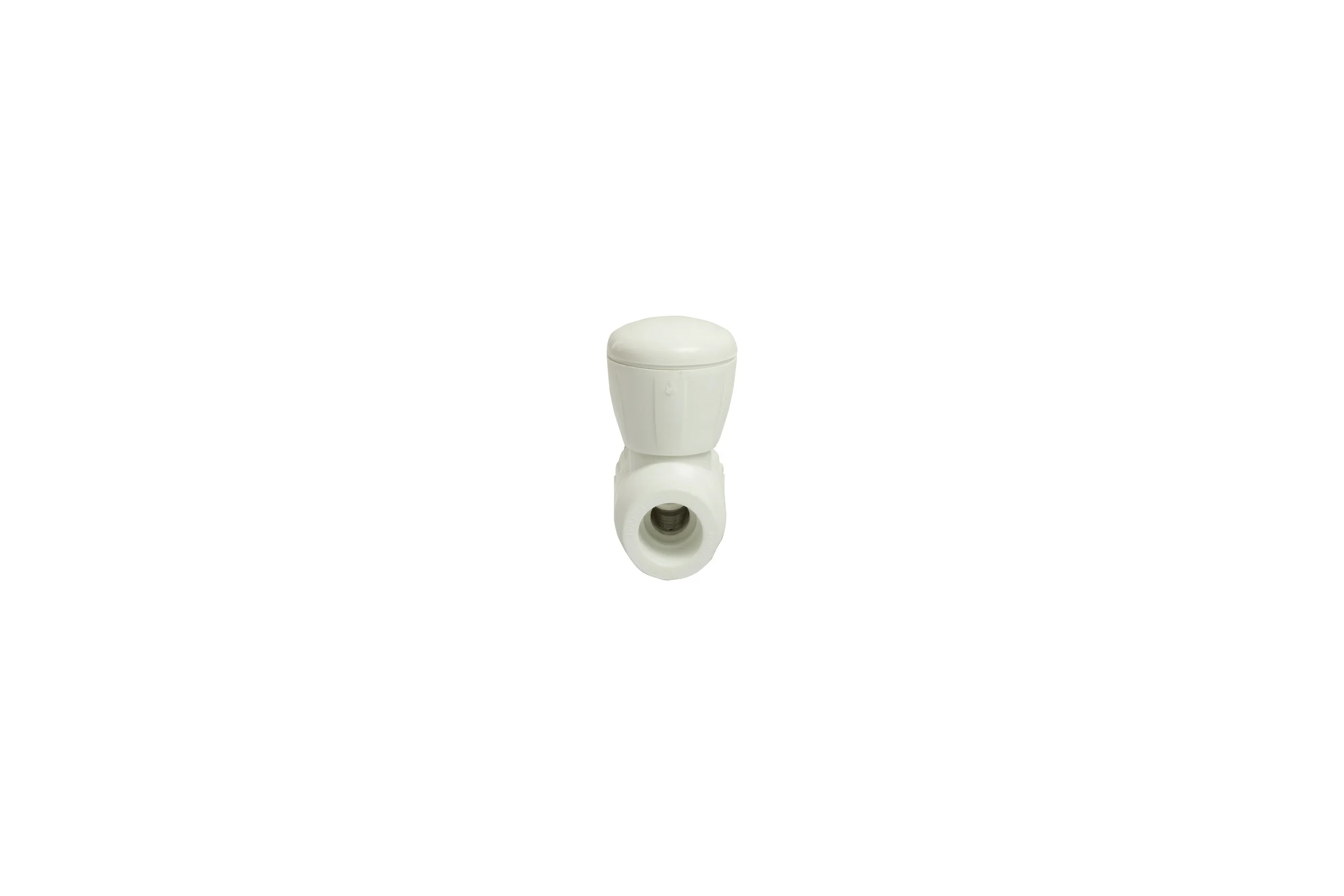 Шаровой кран VRT американка, 20-1/2", прямой, EVER plast, белый 542465