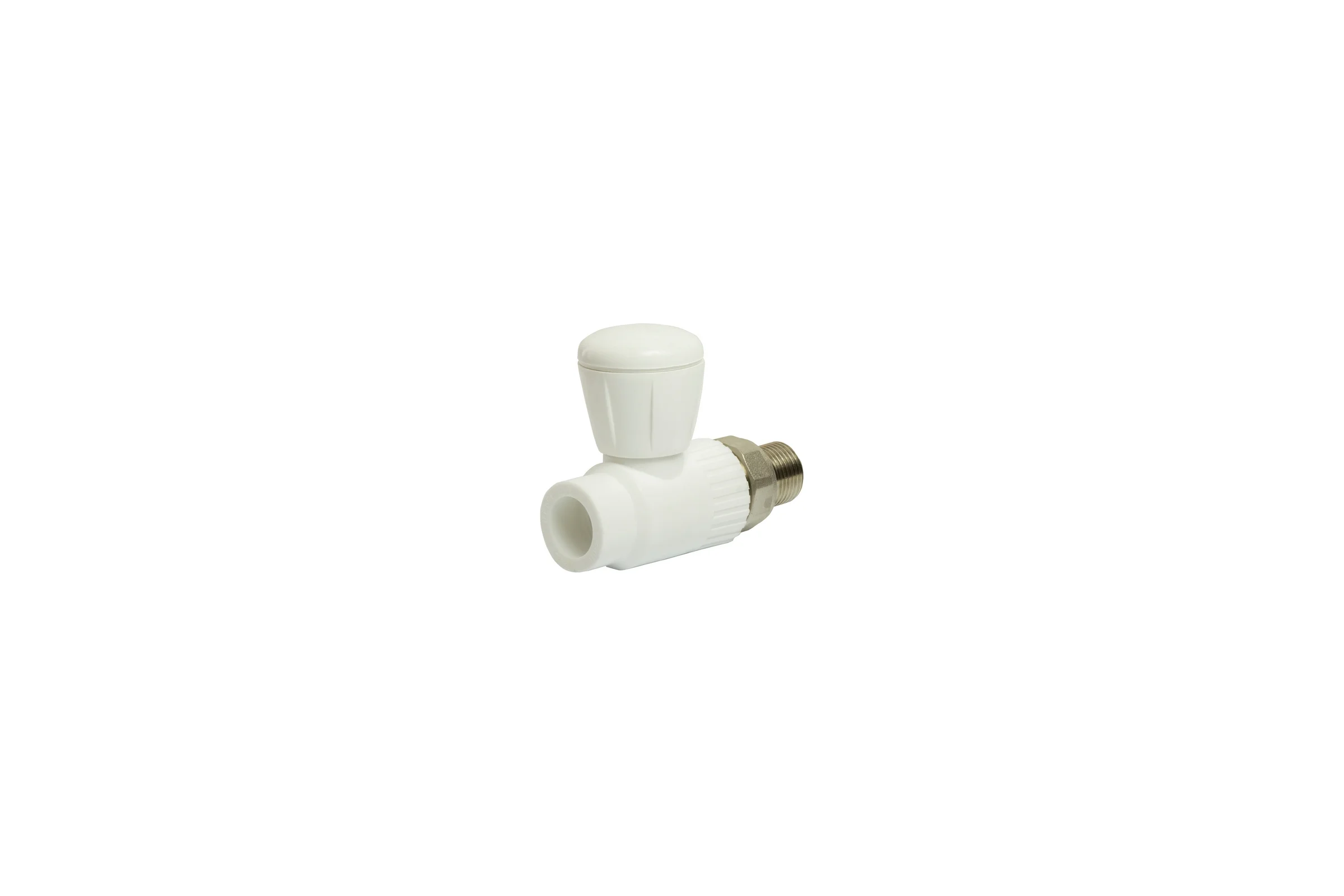 Шаровой кран VRT американка, 20-1/2", прямой, EVER plast, белый 542465