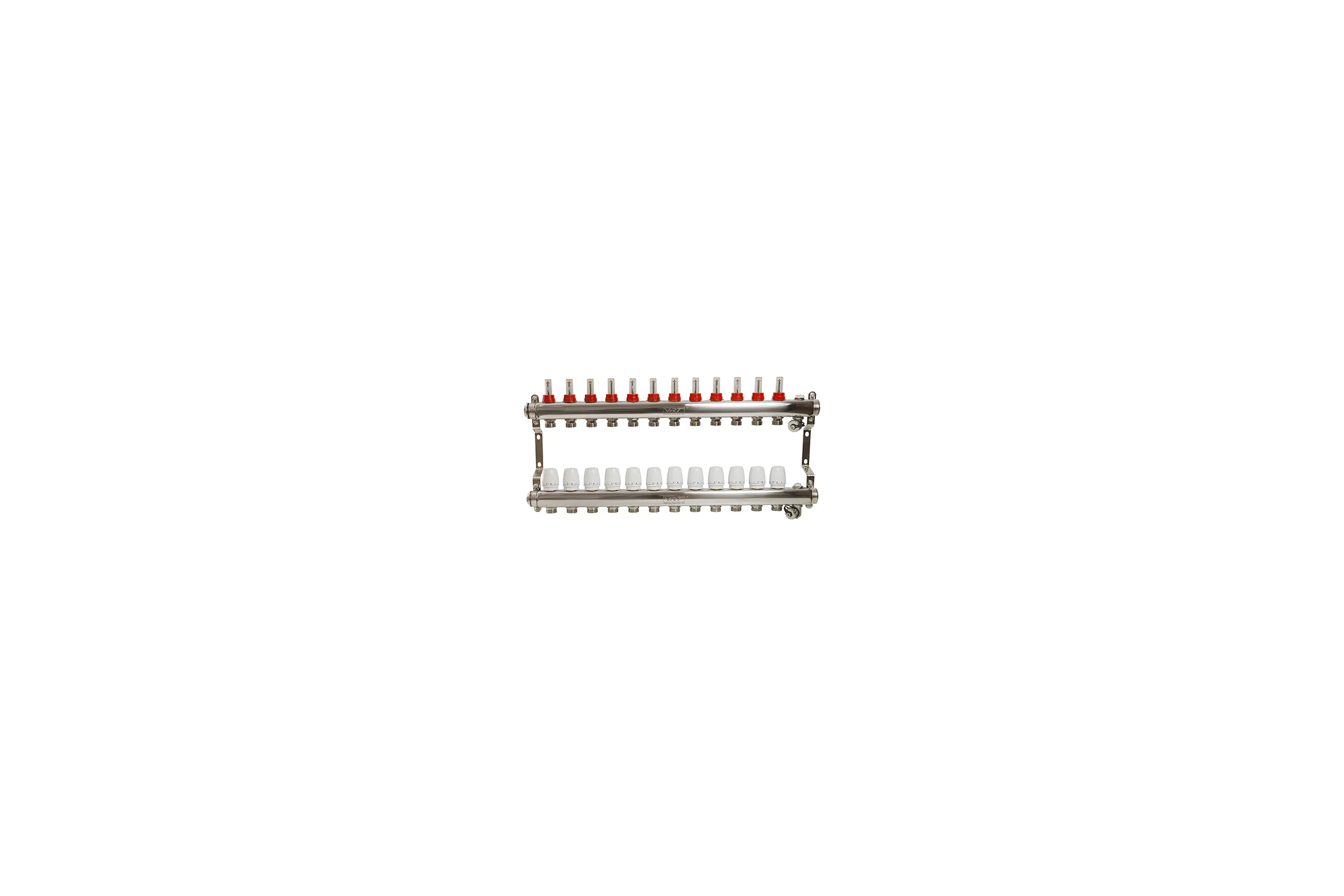 Коллекторная группа VRT 1"х3/4", евроконус, 12 выходов, c расходомерами 530139