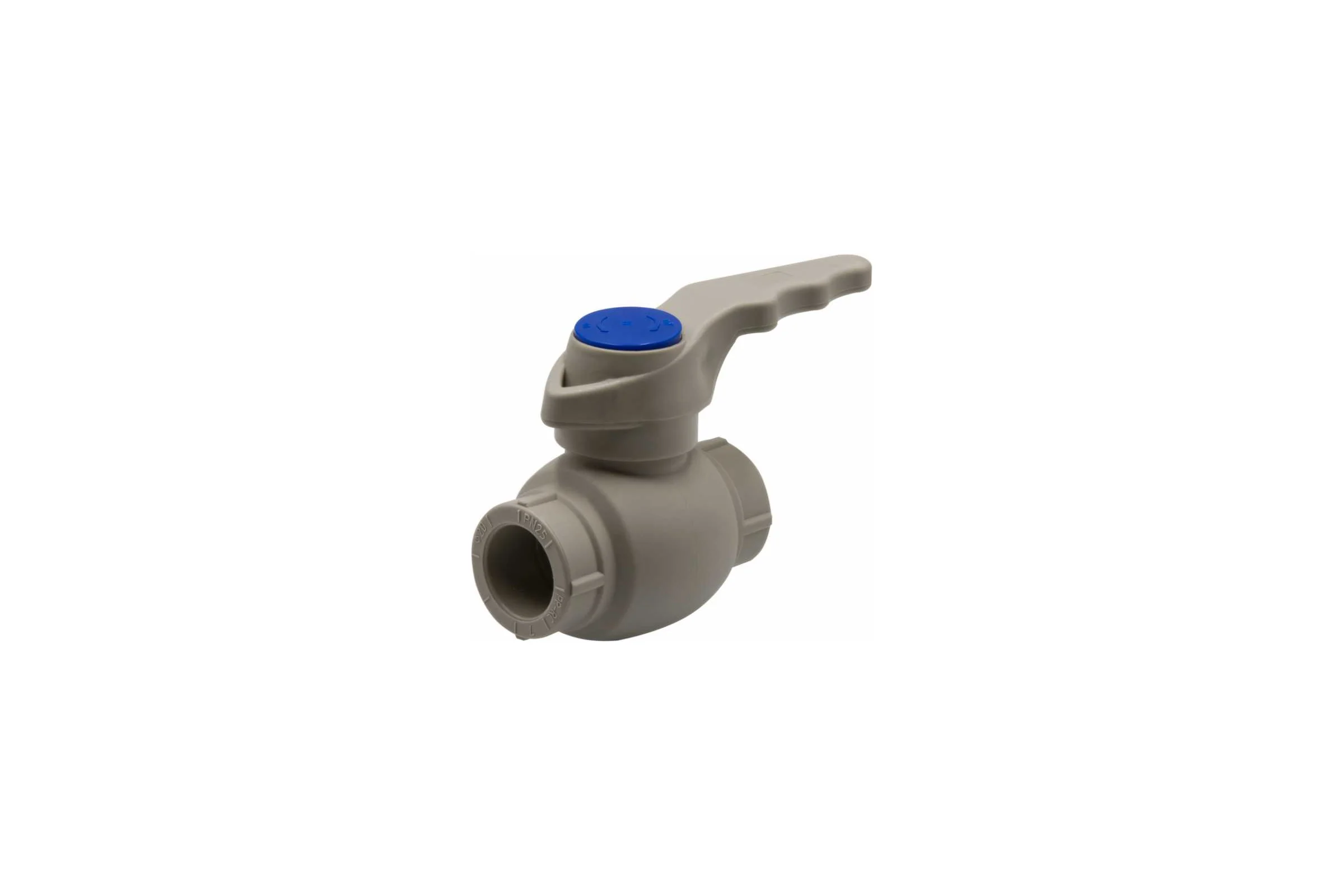 Шаровой кран VRT 20, ручка, PP-R EVER plast, серый 538457