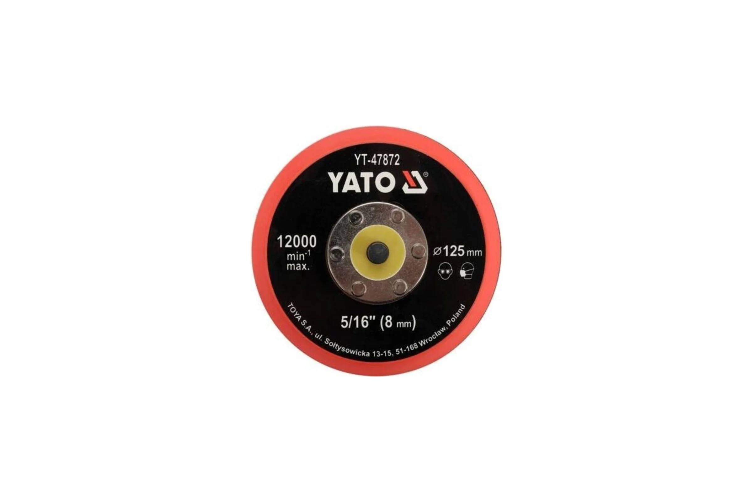 Полировальный диск с липучкой 125 мм, 5/16" YATO YT-47872
