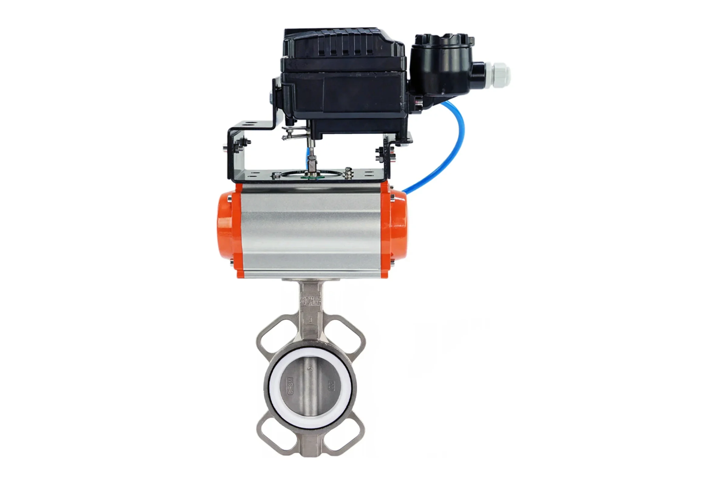 Затвор DN.ru 316L-316L-PTFE Ду300 Ру16 с пневмоприводом, пневмопозиционером D050-09612