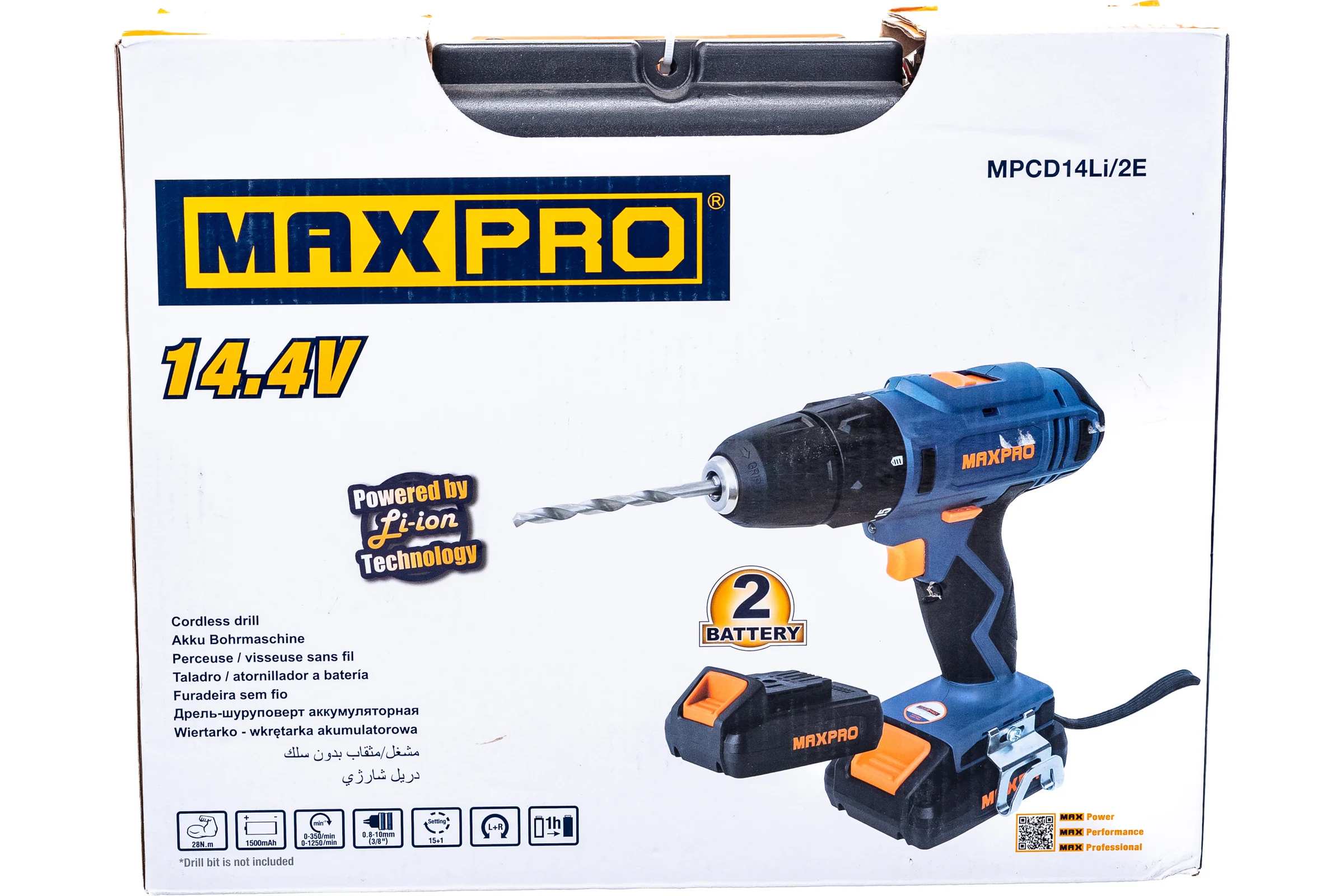 Аккумуляторная дрель-шуруповерт MAX-PRO 85028