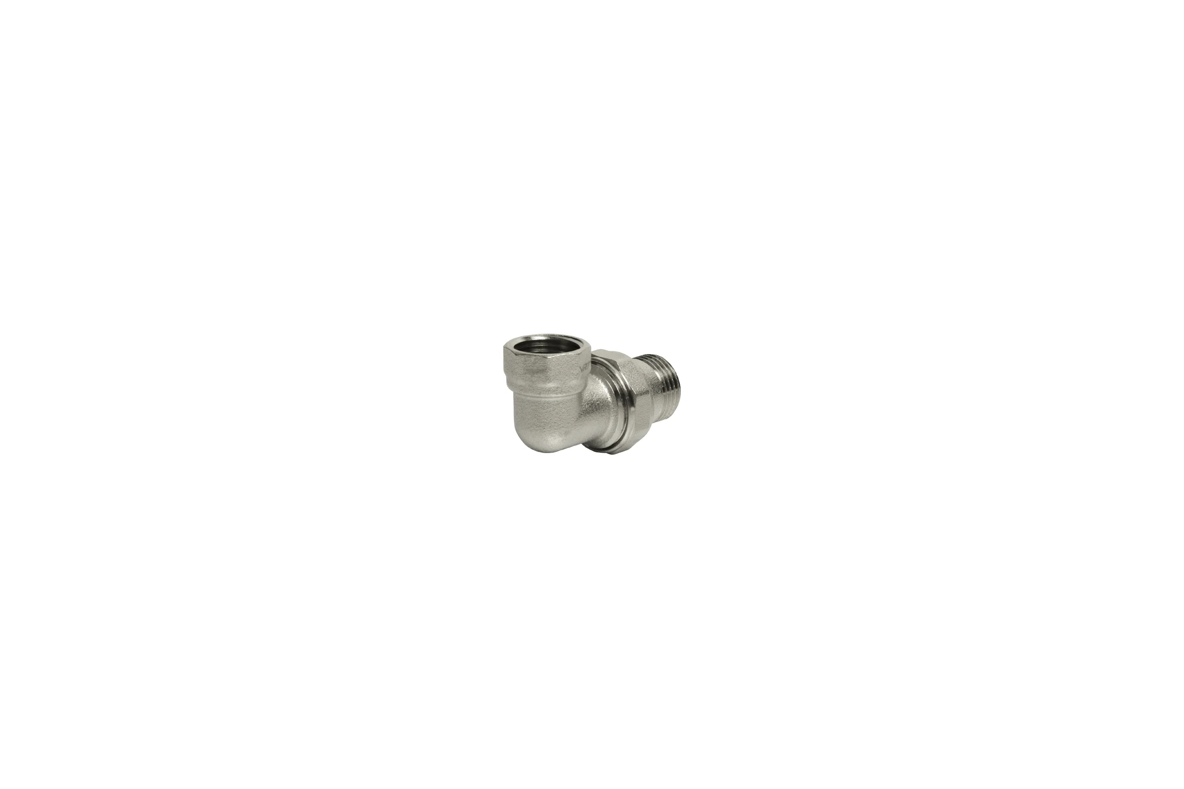 Переходник VRT со сгоном, 1/2, угловой, конус, никель 504287