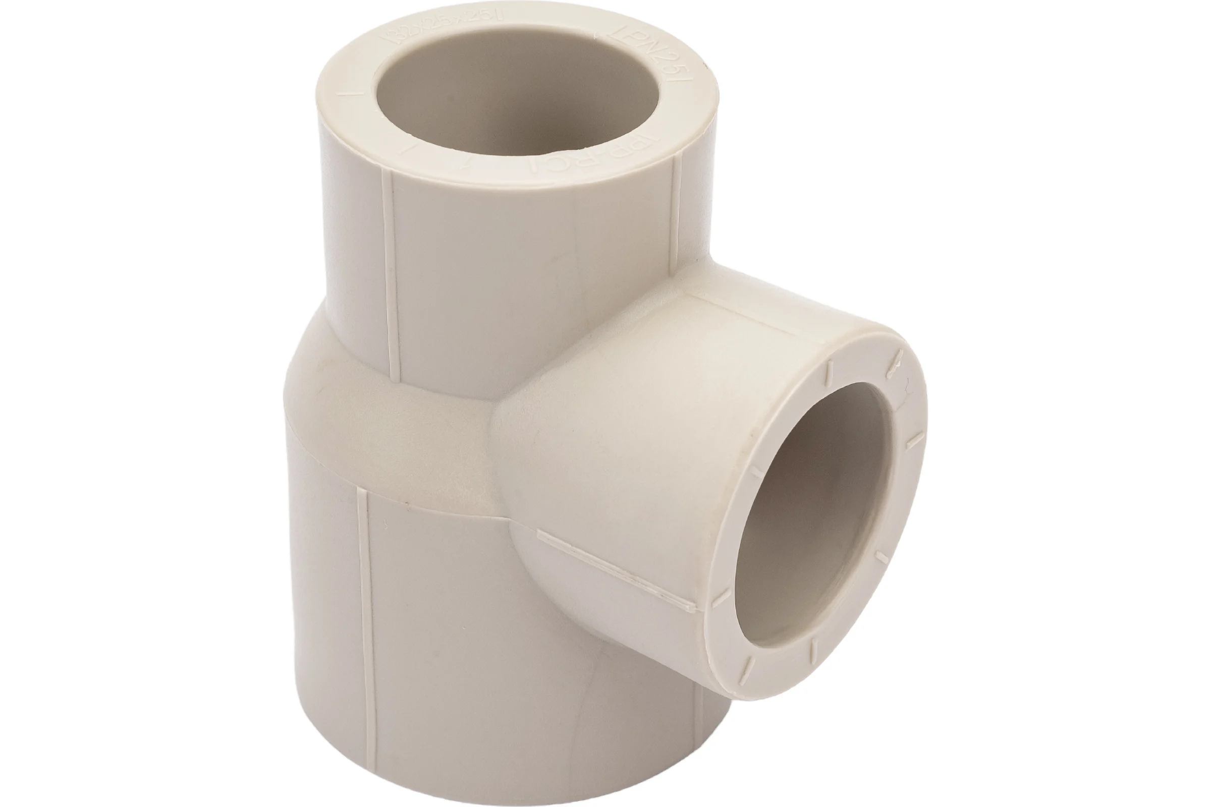 Переходной тройник VRT 32х25х25 EVER plast, серый, Россия 538395