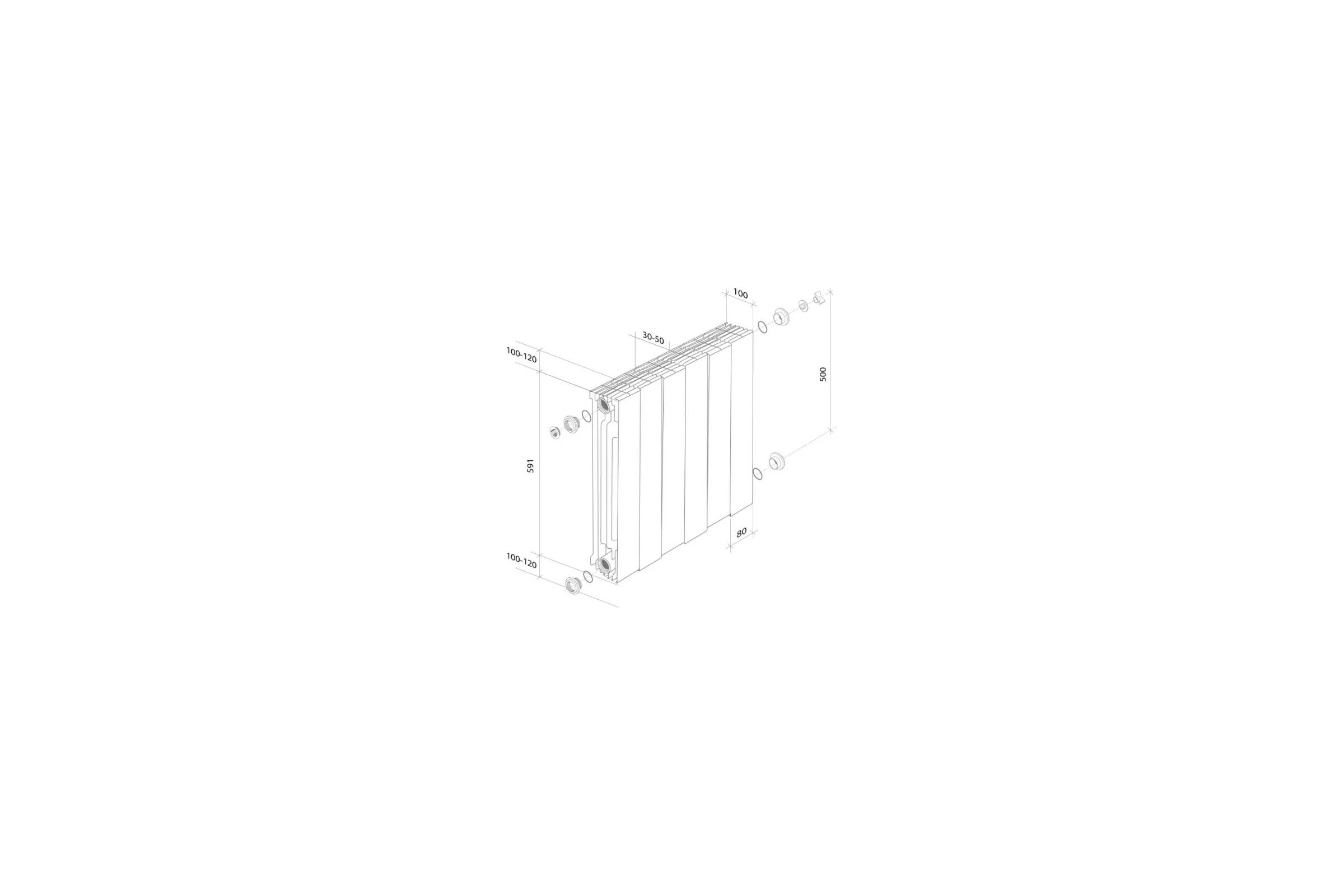 Радиатор Royal Thermo PianoForte 500/Noir Sable 8 секц. НС-1176334