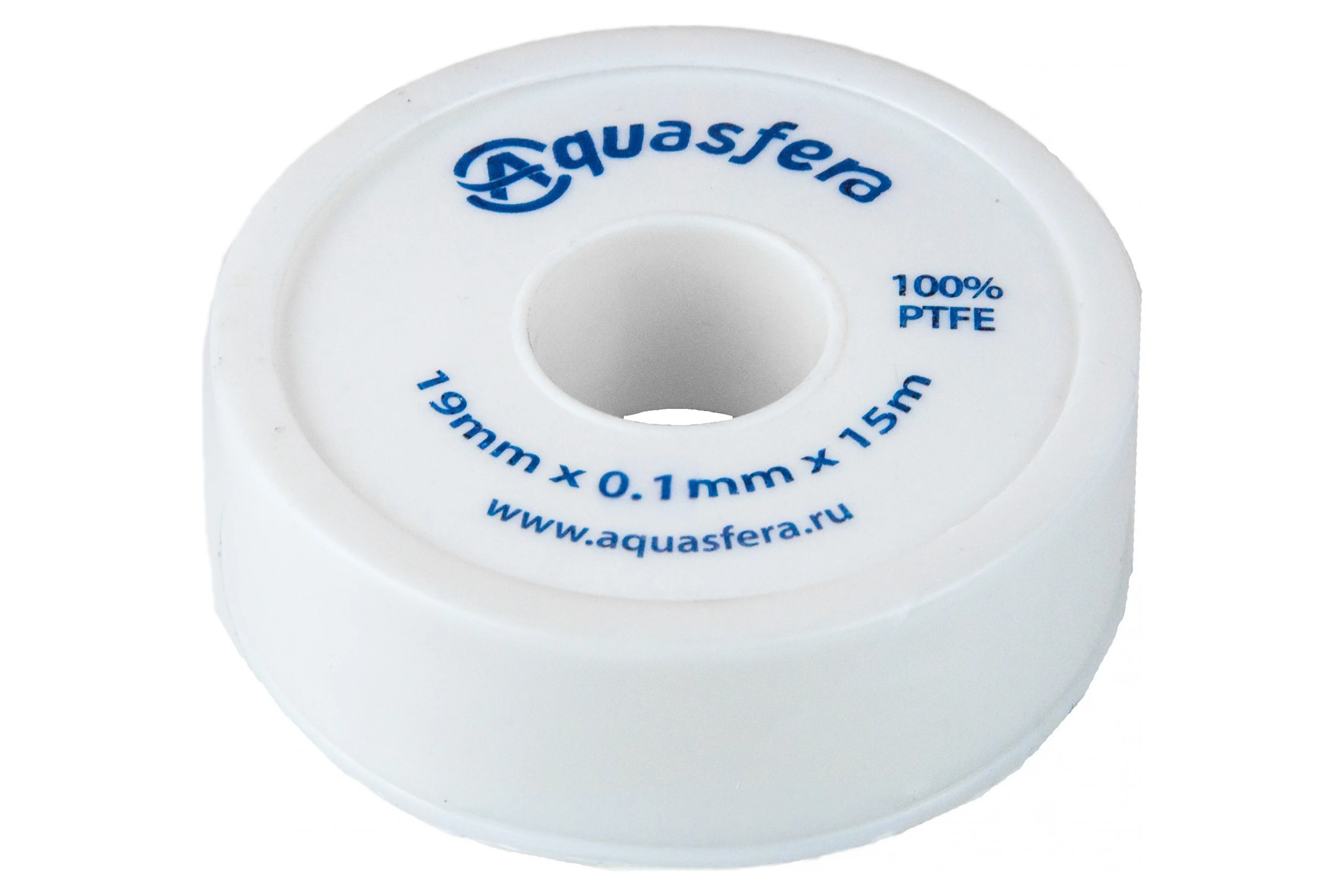 Лента Aquasfera ФУМ катушка 19мм х 0,1мм х 15м PTFE вода 6020 6020-03 008-0547