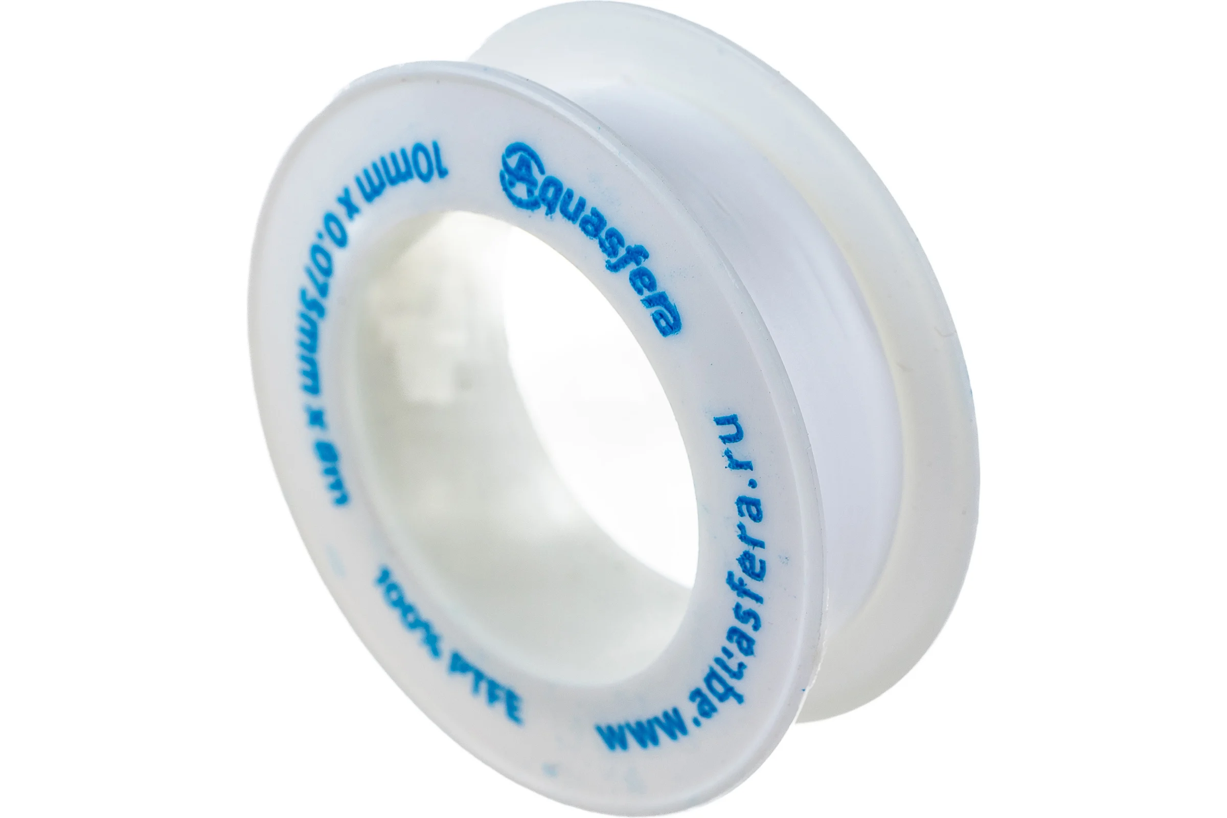 Лента Aquasfera ФУМ катушка 10мм х 0,075мм х 8м PTFE вода 6020 6020-01 008-0543