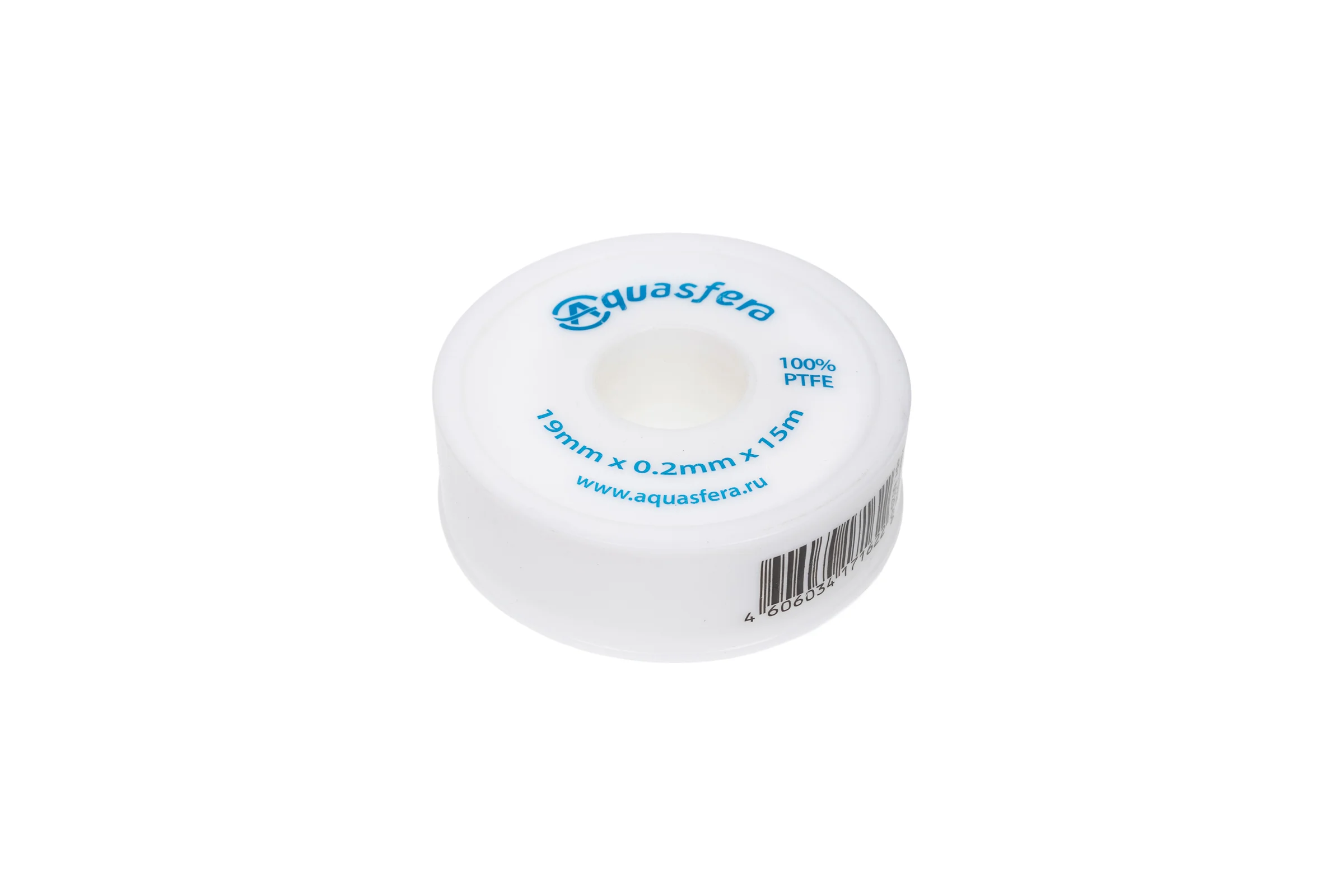 Лента Aquasfera ФУМ катушка 19мм х 0,2мм х 15м PTFE вода 6020 6020-04 008-0548