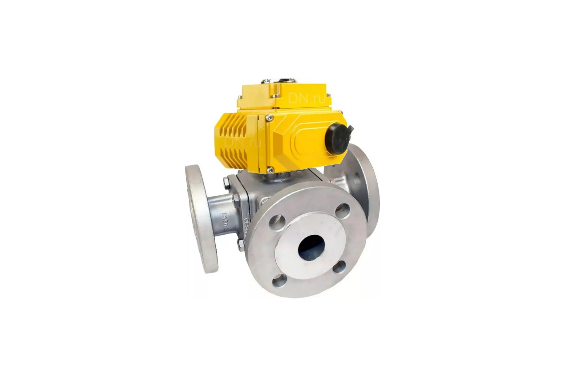 Кран шаровой регулирующий DN.ru 316-316-PTFE-16 ISO Ду100 Ру16 T-тип эл.привод ST-020-220 D160-34951