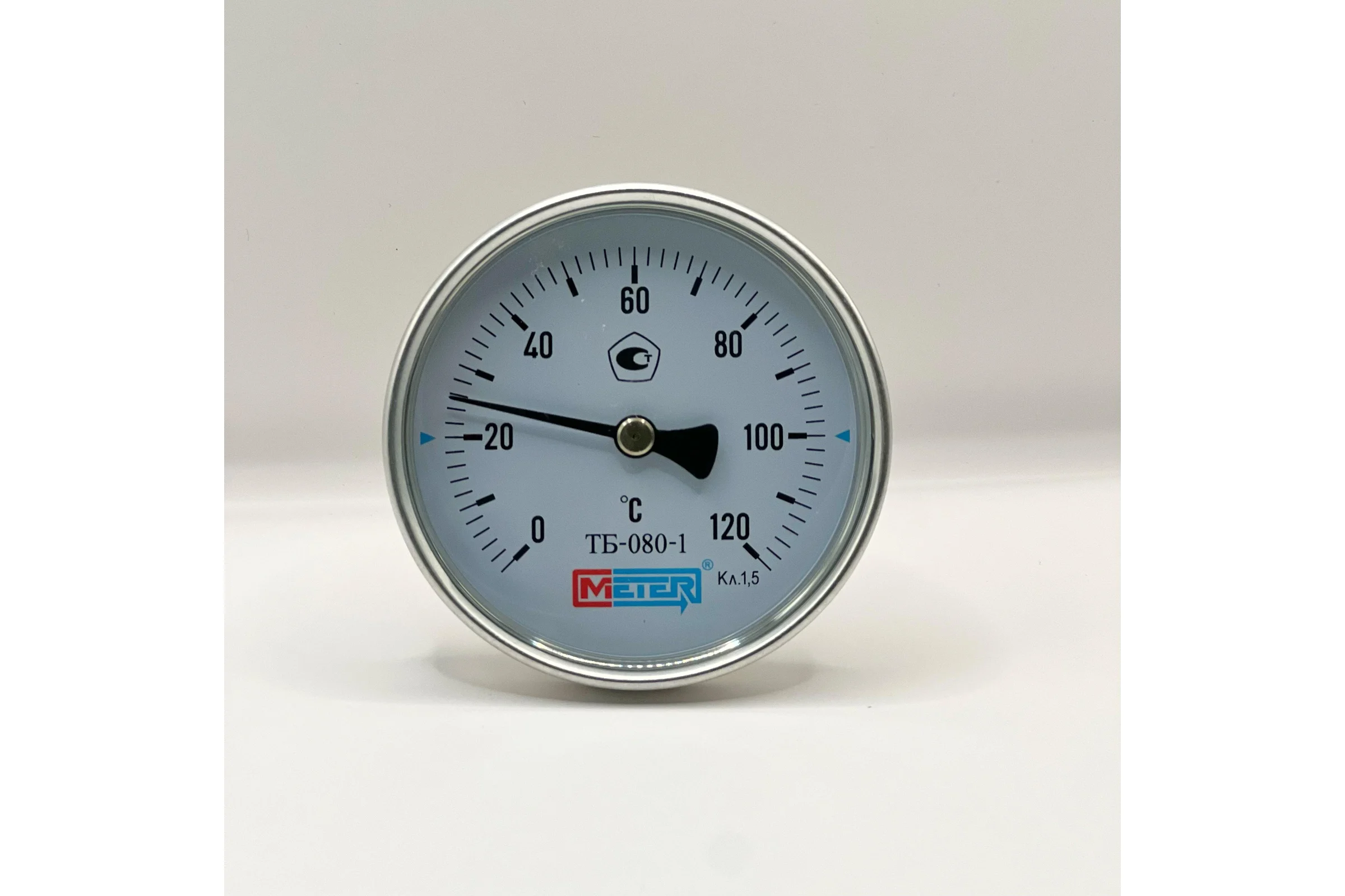 Термометр МЕТЕР ТБ-080-1 T=0..120 С L=100мм кл.1.5, с латун.гильзой G1/2 2929