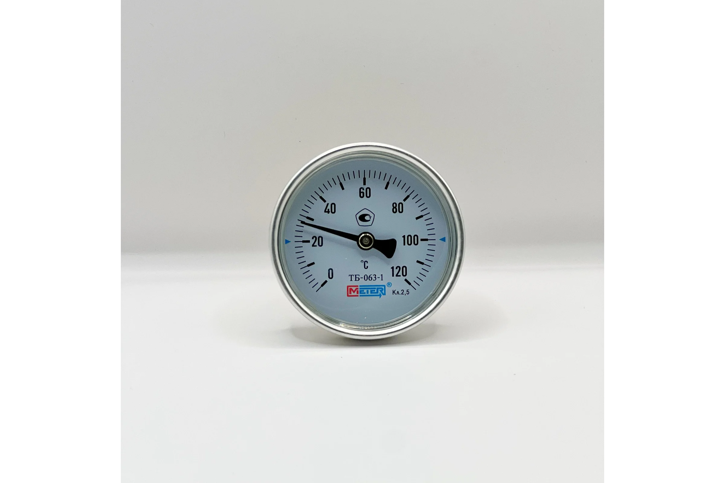 Термометр МЕТЕР ТБ-063-1 T=0..120 С L=80мм кл.2.5, с латун.гильзой G1/2 1660