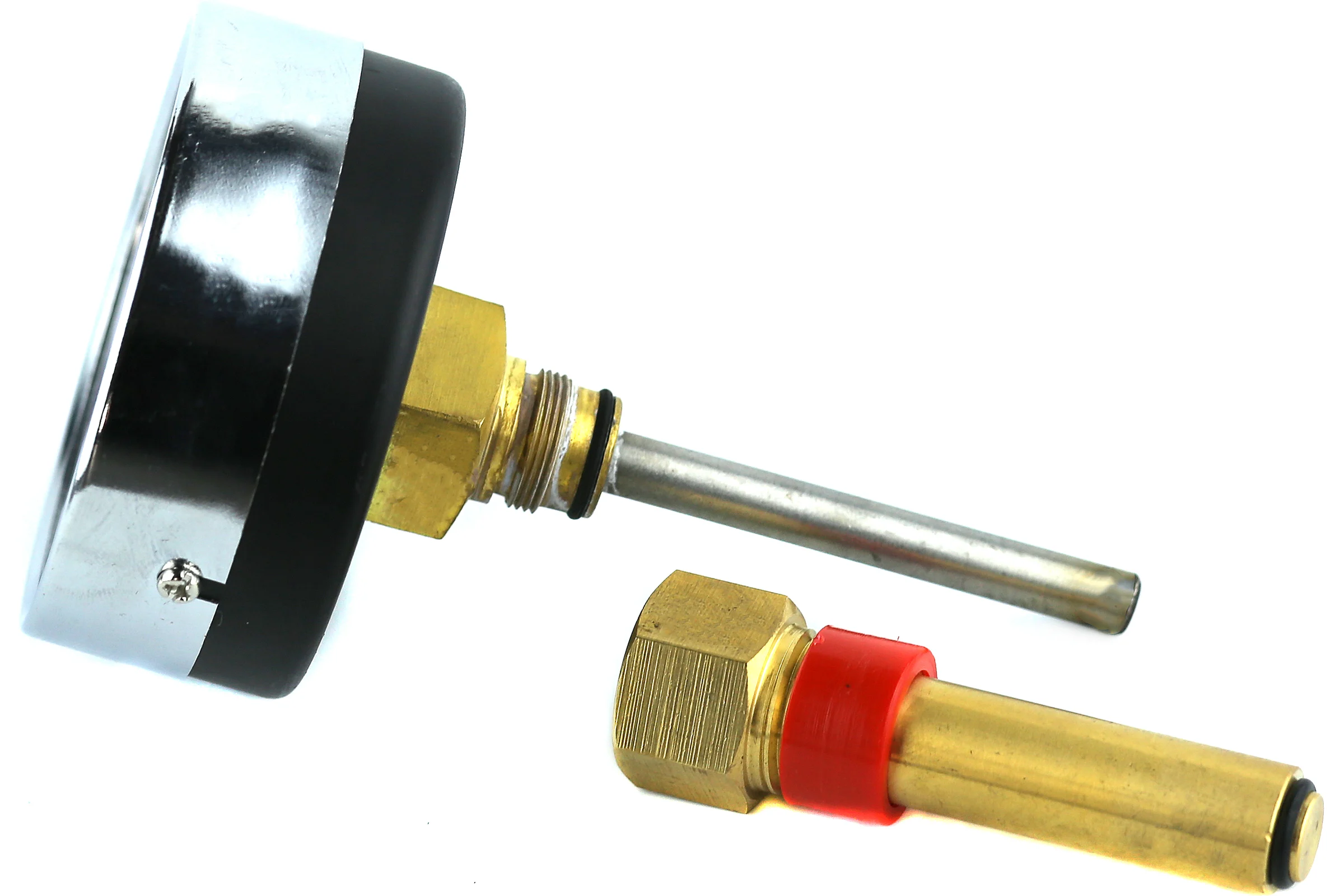 Термоманометр Физтех МПТ 0…150C/0…1,6 МПа кт.2,5 d.80 IP40 G1/2 ОШ L64 4687205455420