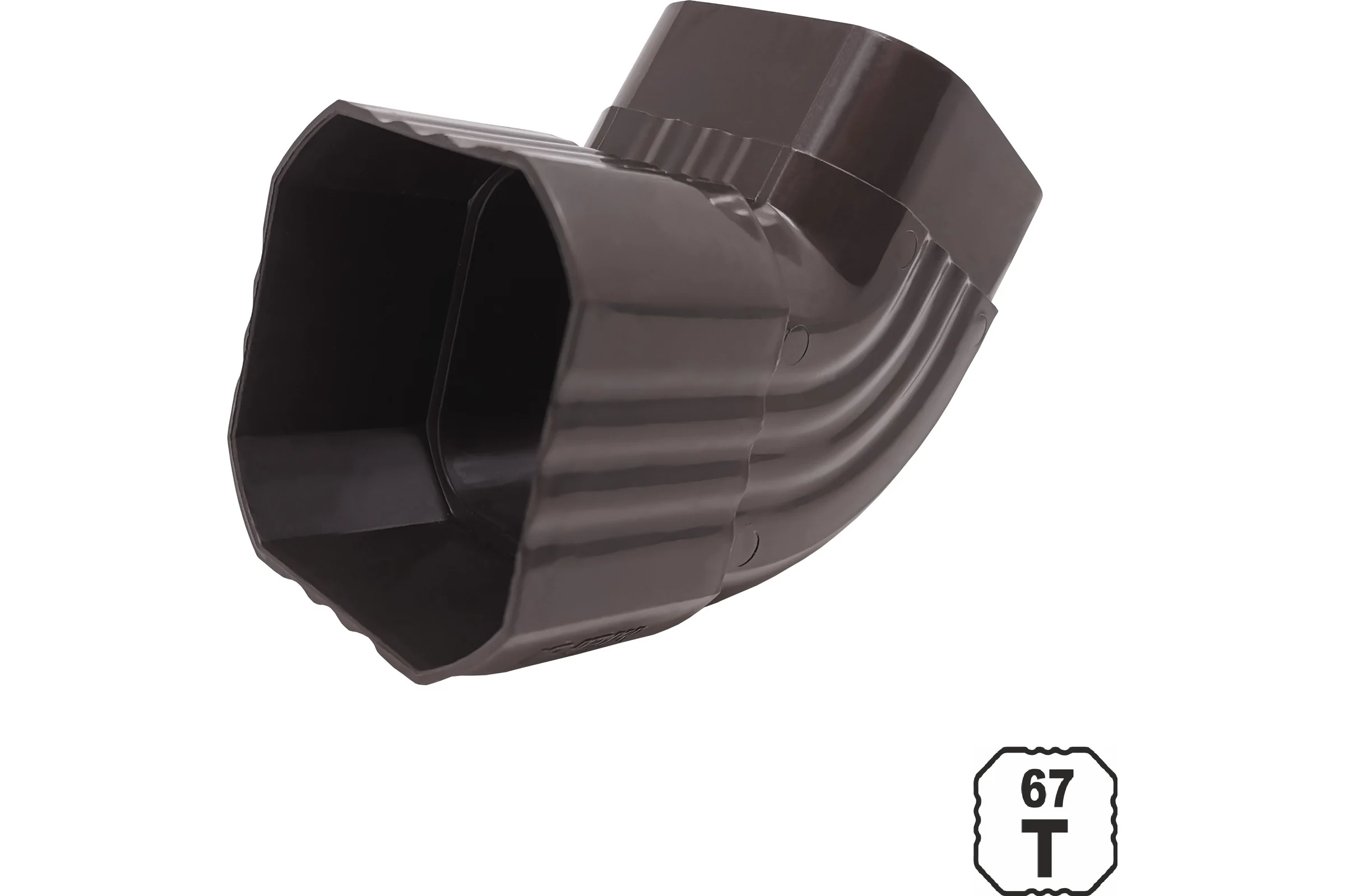 Отвод VN 67x67, U110x67, коричневый TBB