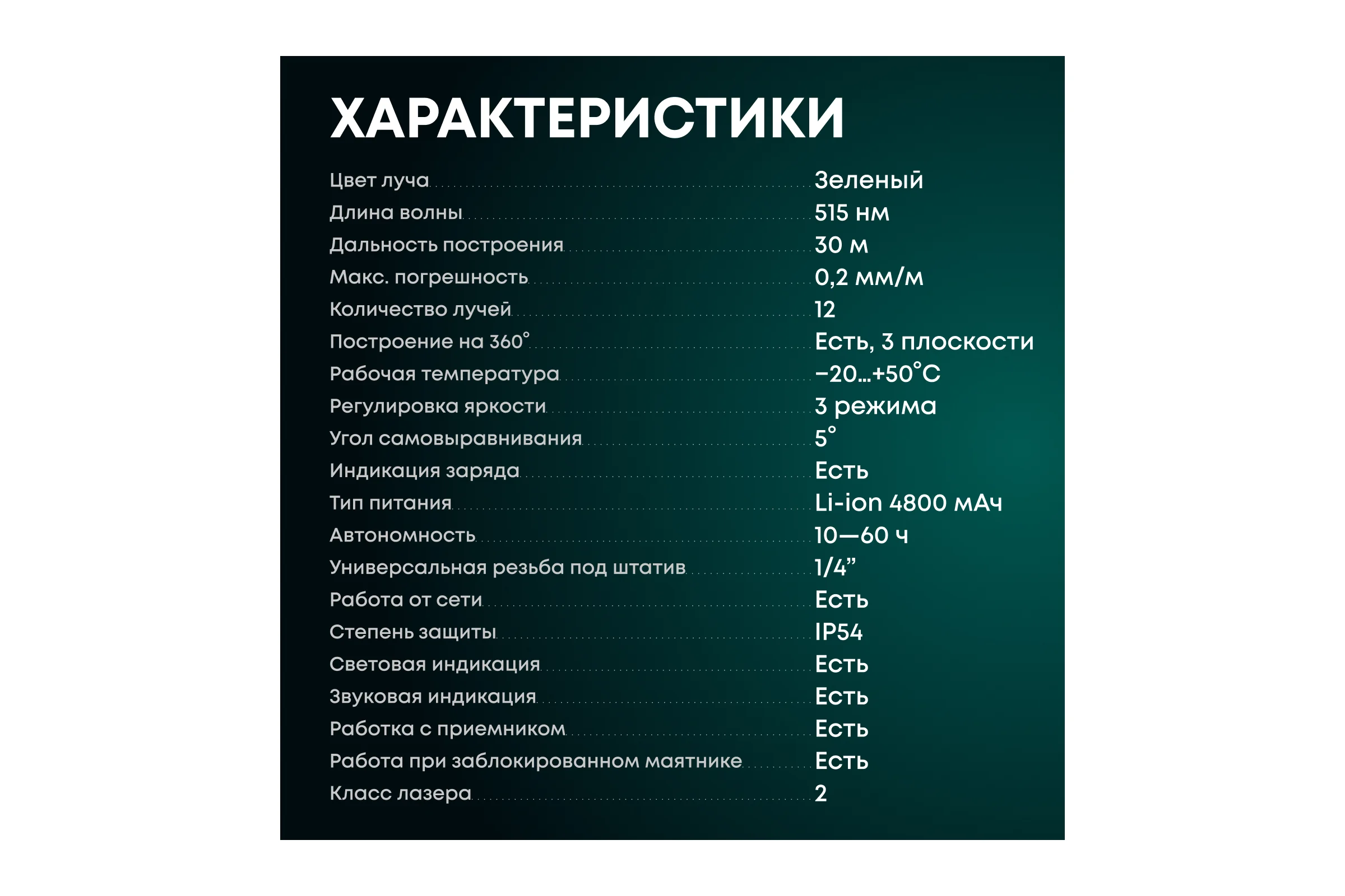 Лазерный уровень Rokodil 3D Ray Air (set мини), лазерный нивелир, 360 градусов, 12 линий, зеленый луч 1049996