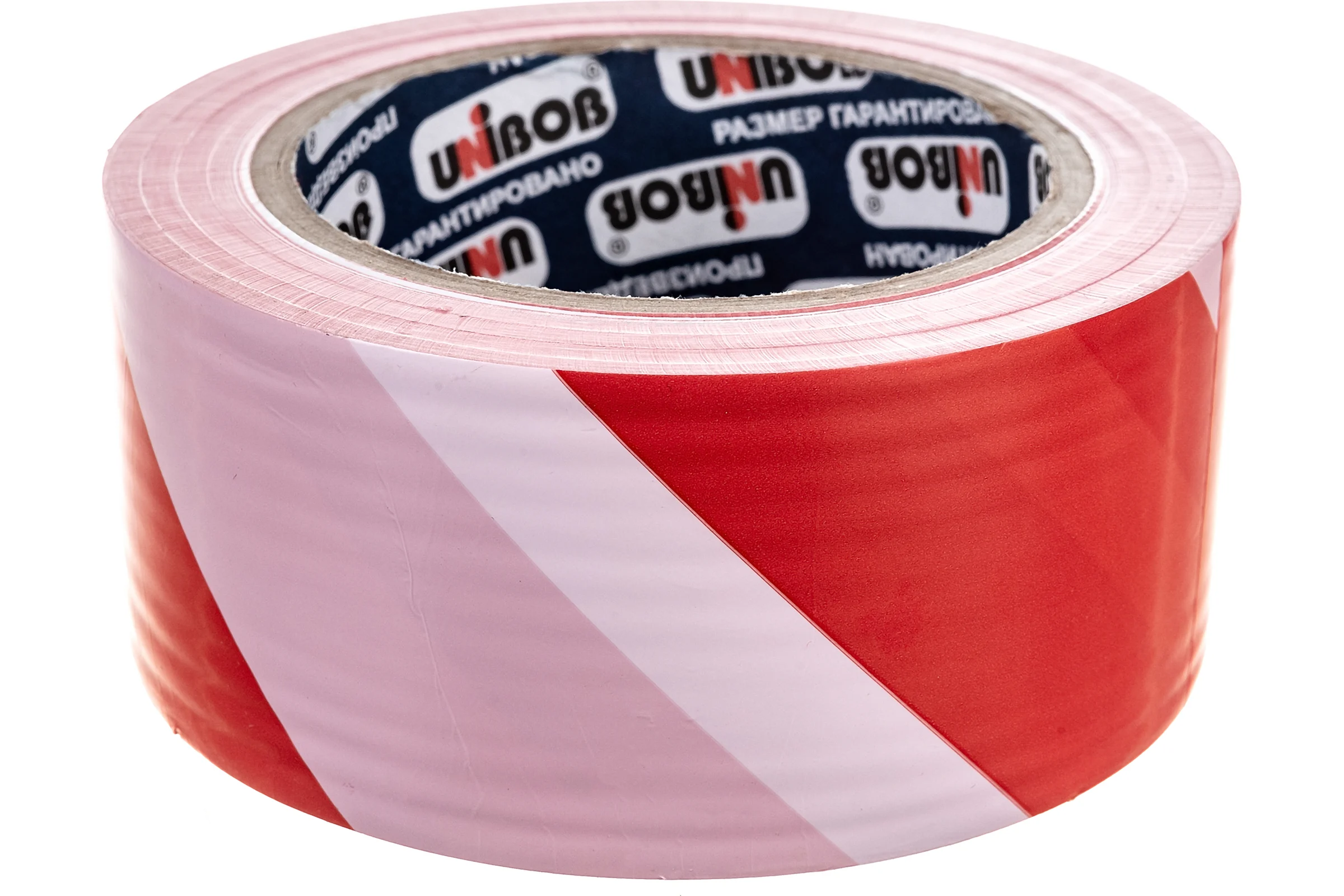 Сигнальная лента UNIBOB бело-красная 50 мм х 150 м 211777